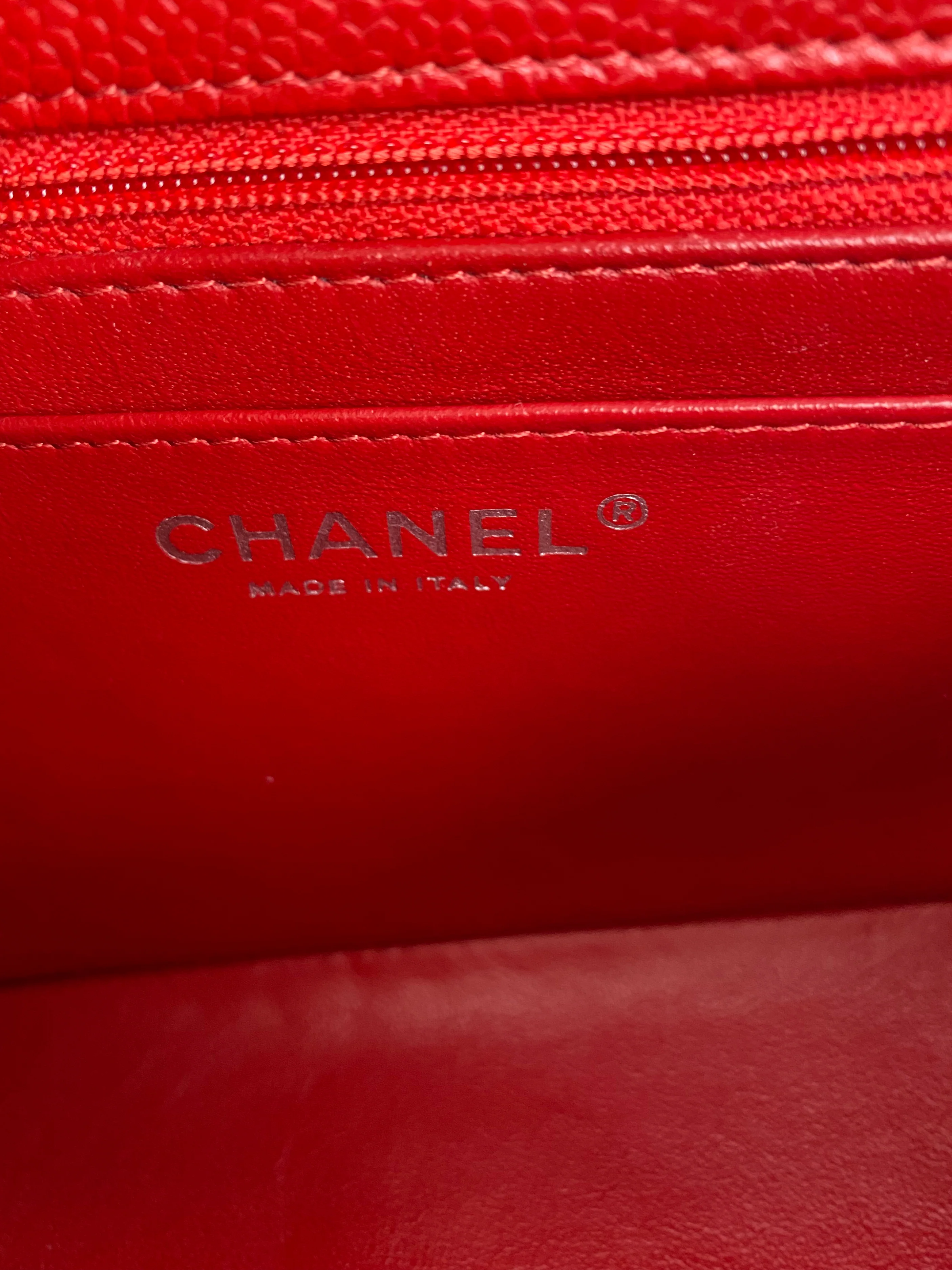 Chanel Mini Red Square Flap Bag