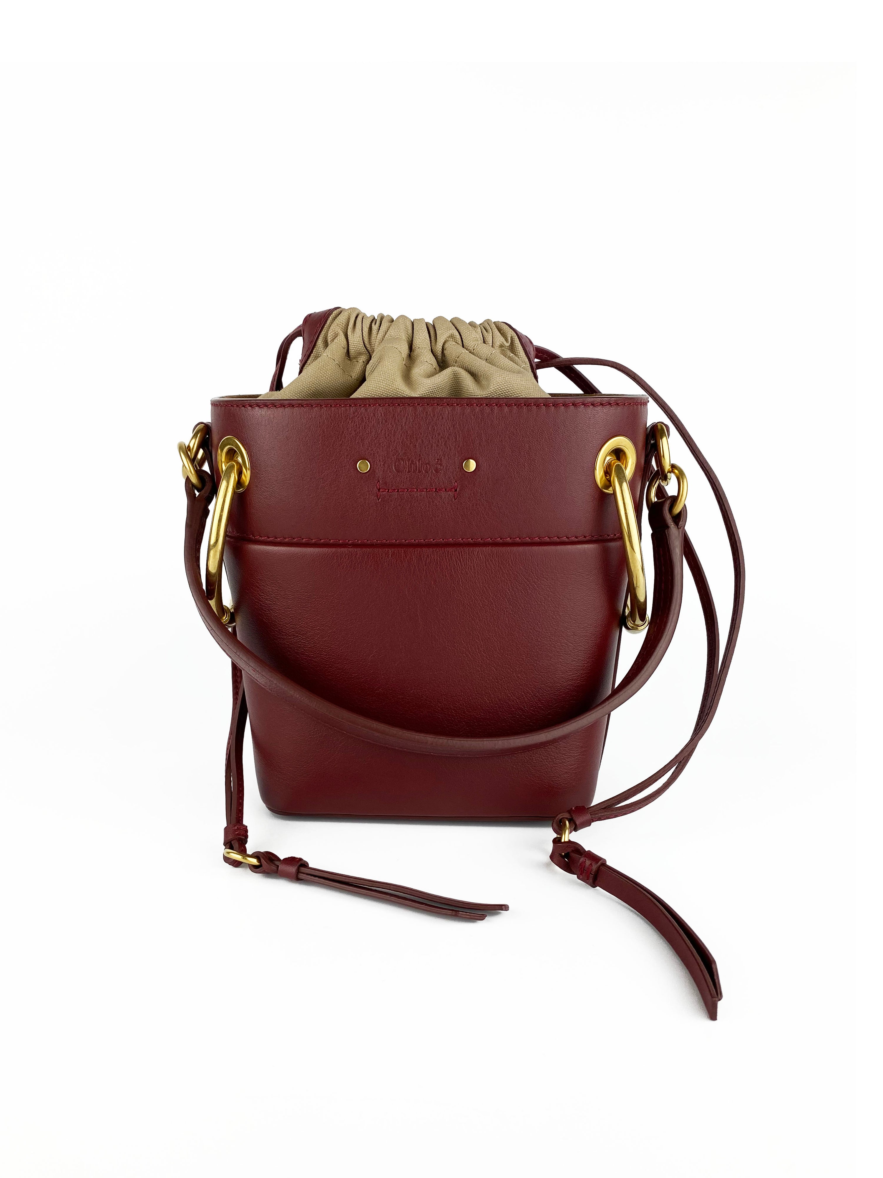 Chloe Burgundy Small Roy Bucket Bag