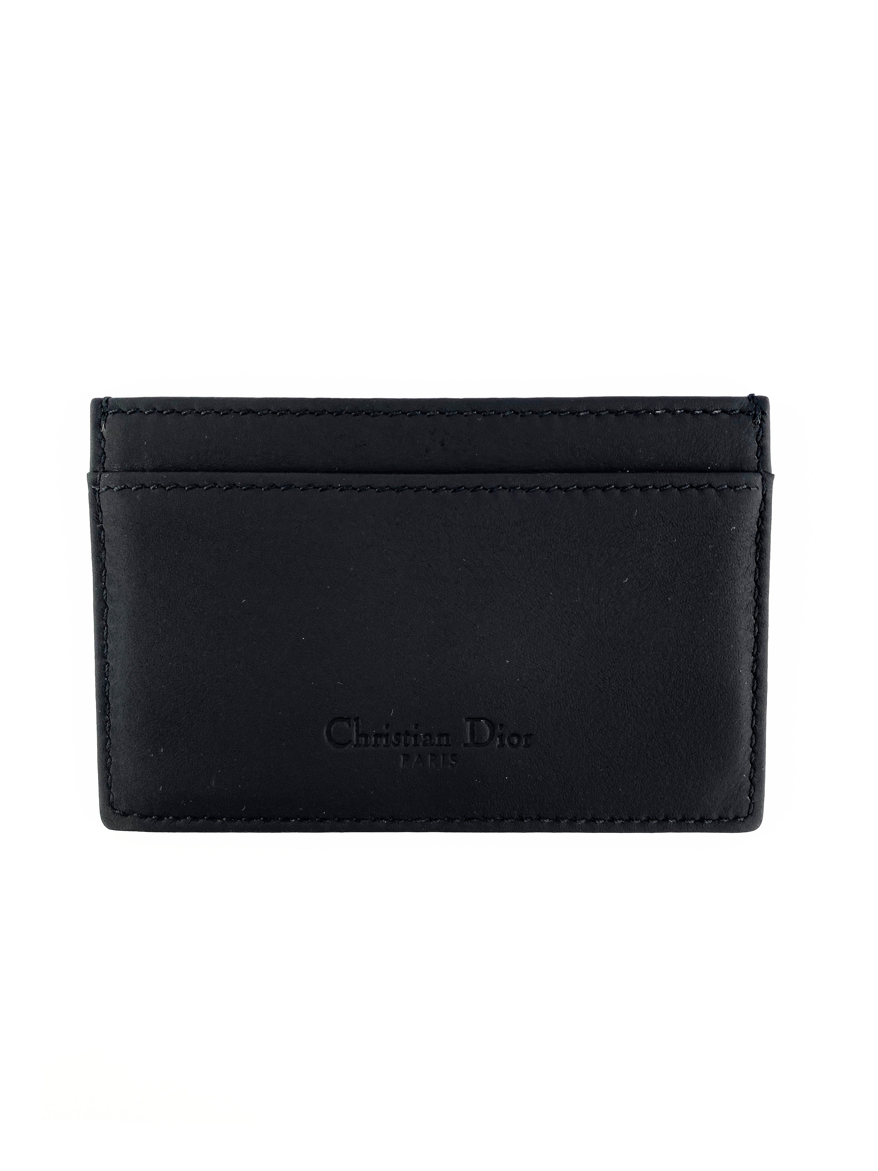 Christian Dior Mini Lady Dior Black Ultramatte Wallet