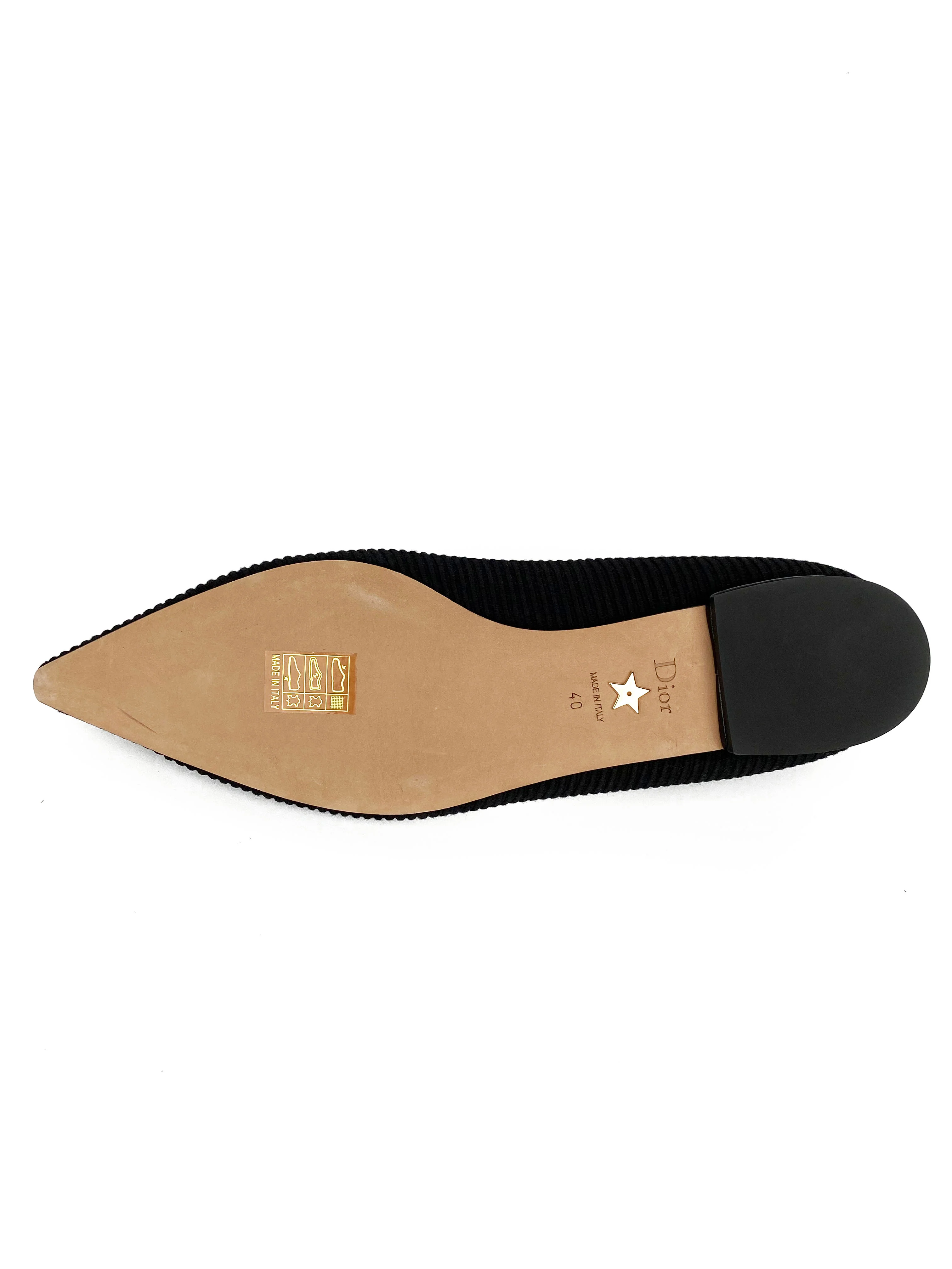 Dior Black Jadior Ballet Flats 40