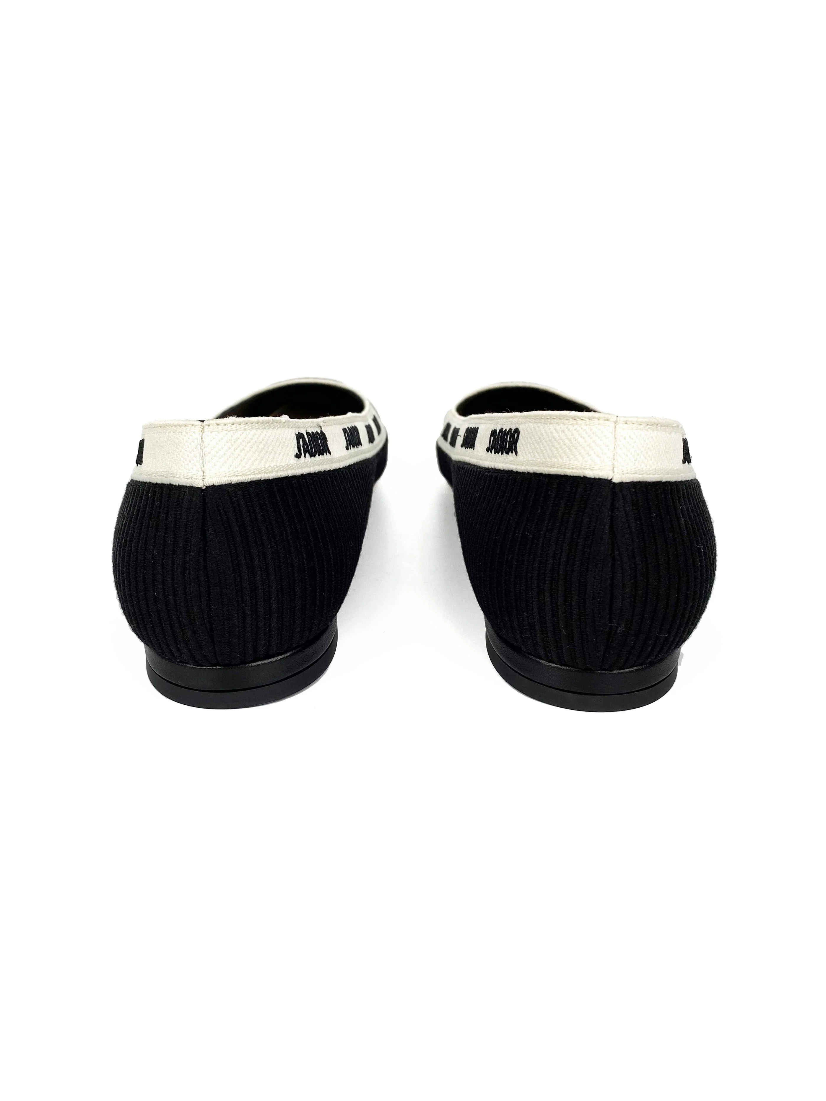 Dior Black Jadior Ballet Flats 40