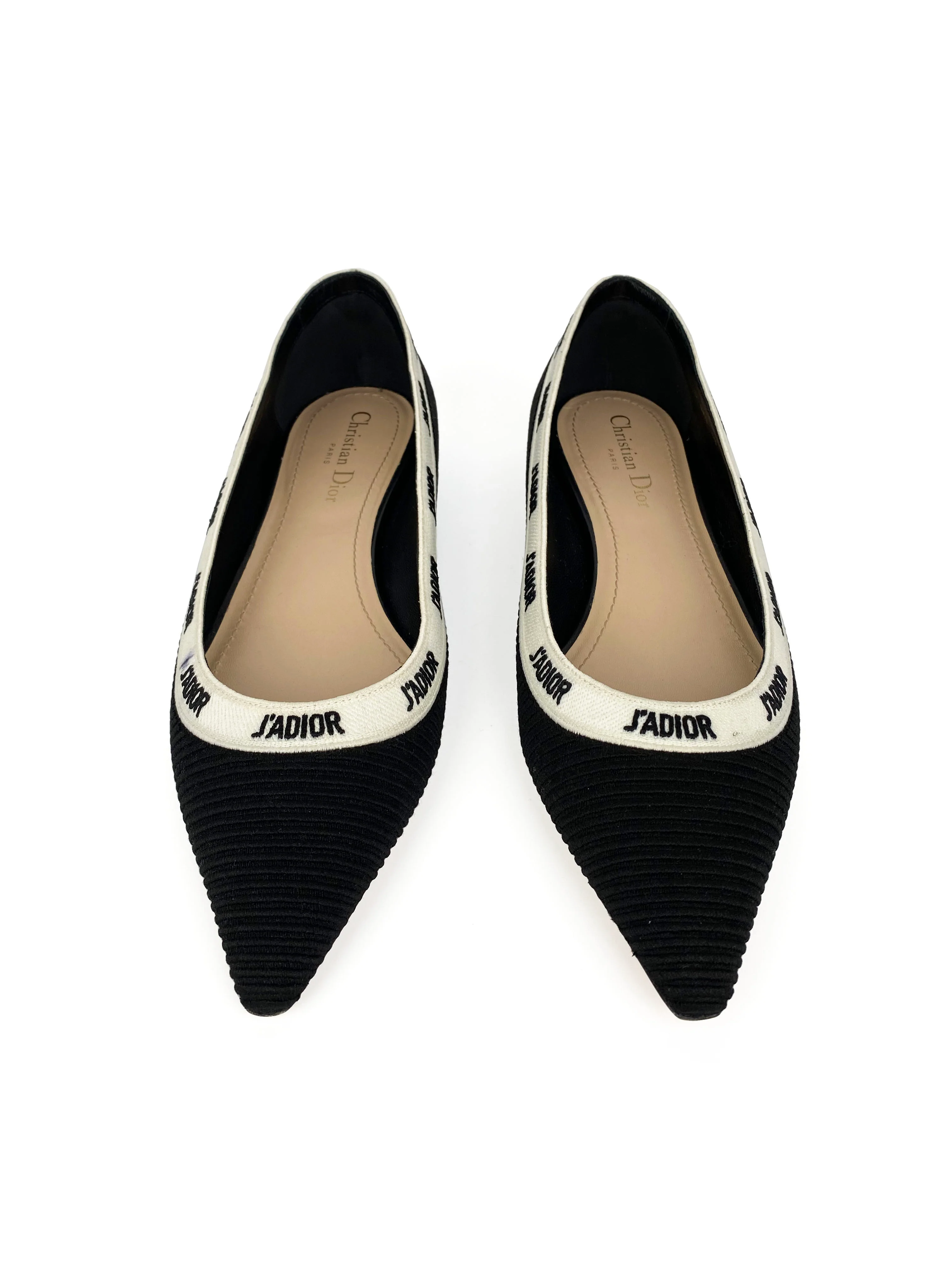 Dior Black Jadior Ballet Flats 40