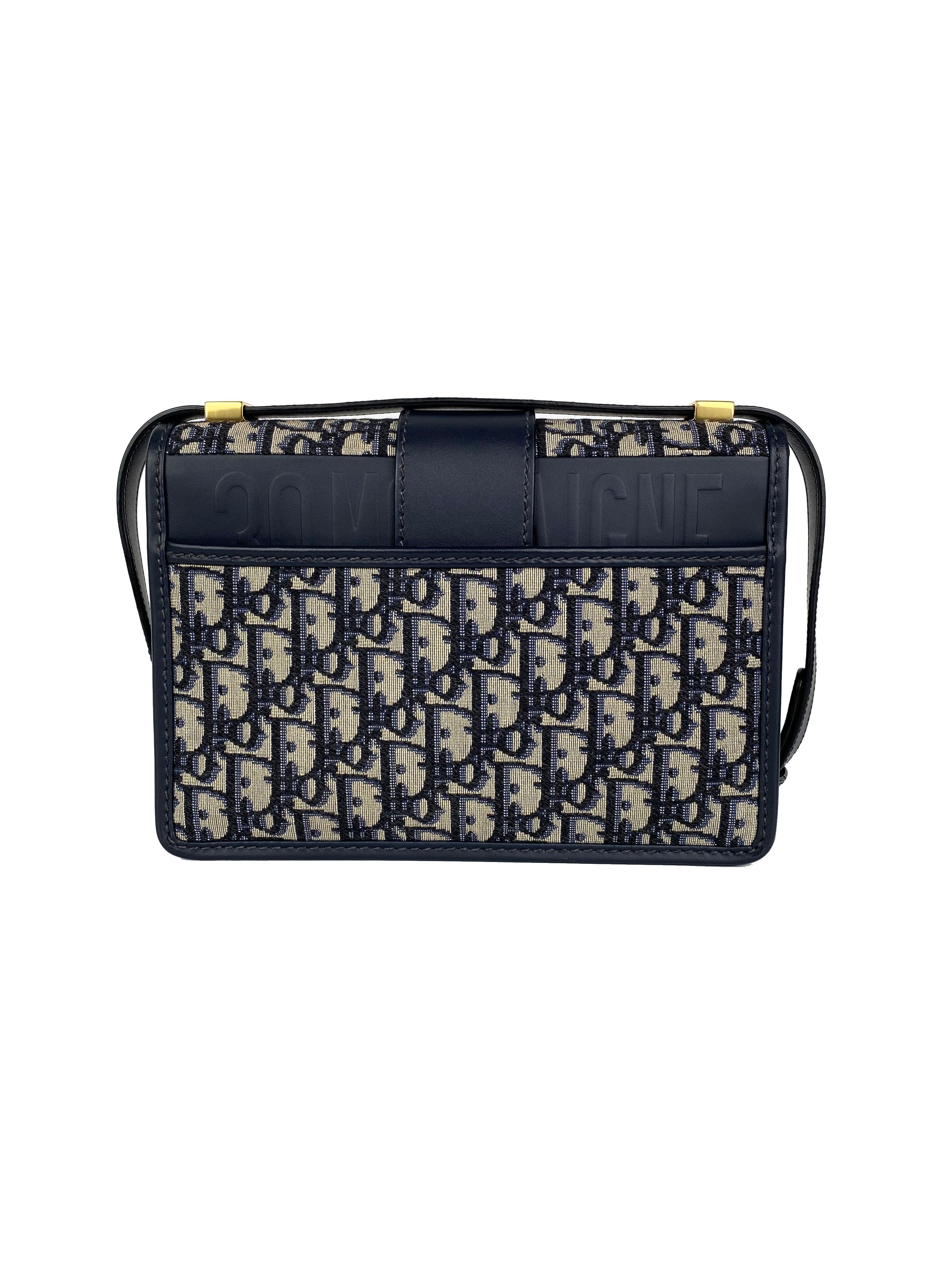 Dior Blue Oblique Jacquard 30 Montaigne Bag