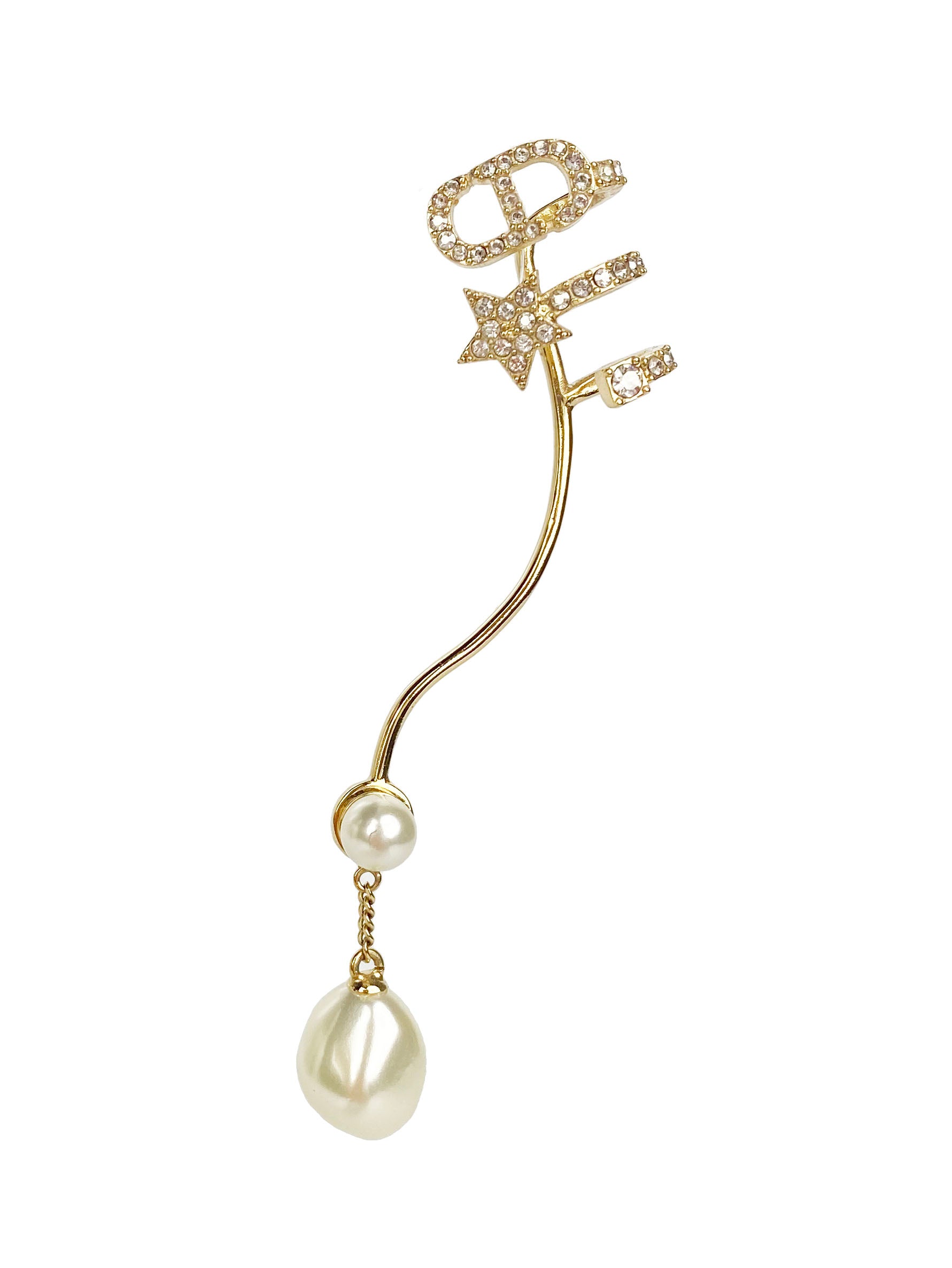 Dior CD Pearl Ear Cuff Earring