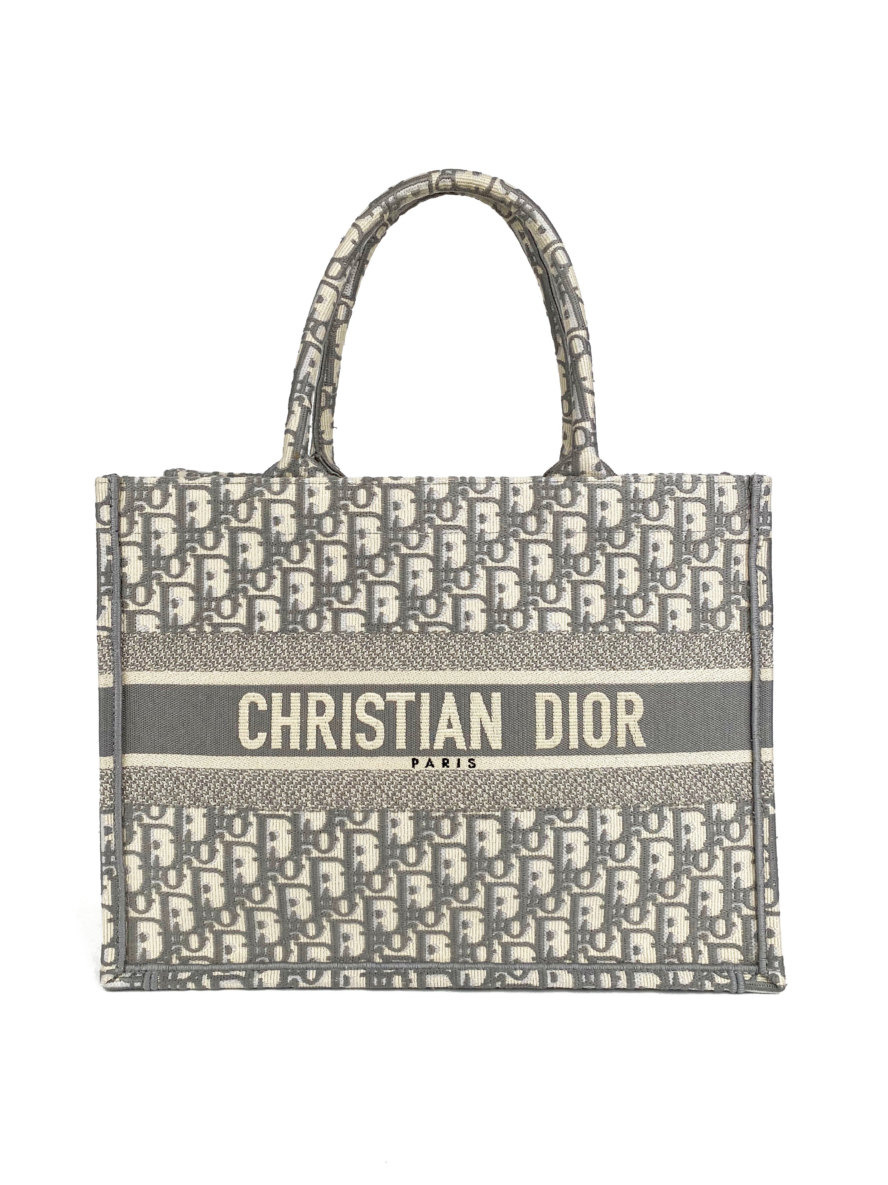 Dior Grey Oblique Small Book Tote