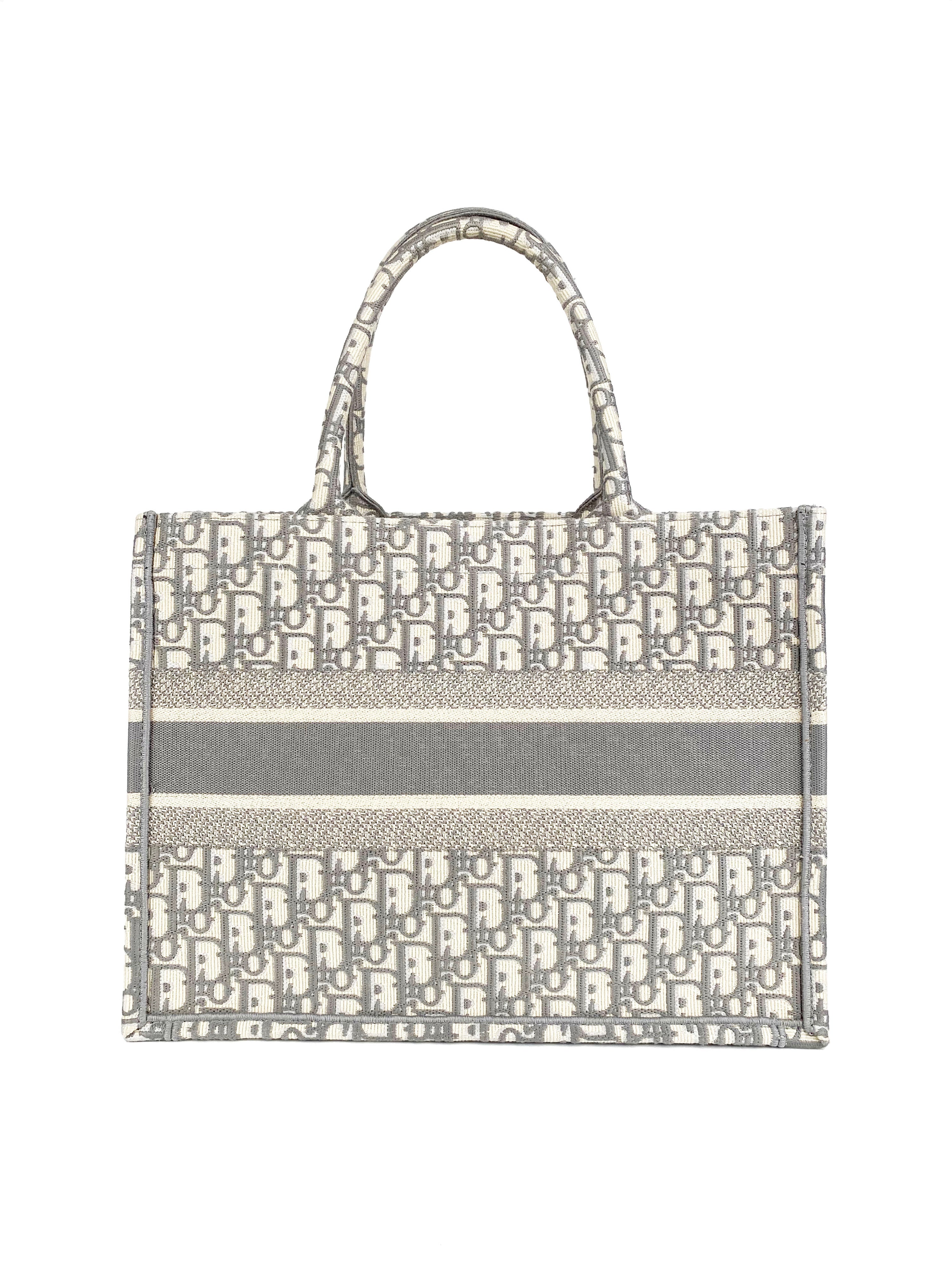 Dior Grey Oblique Small Book Tote