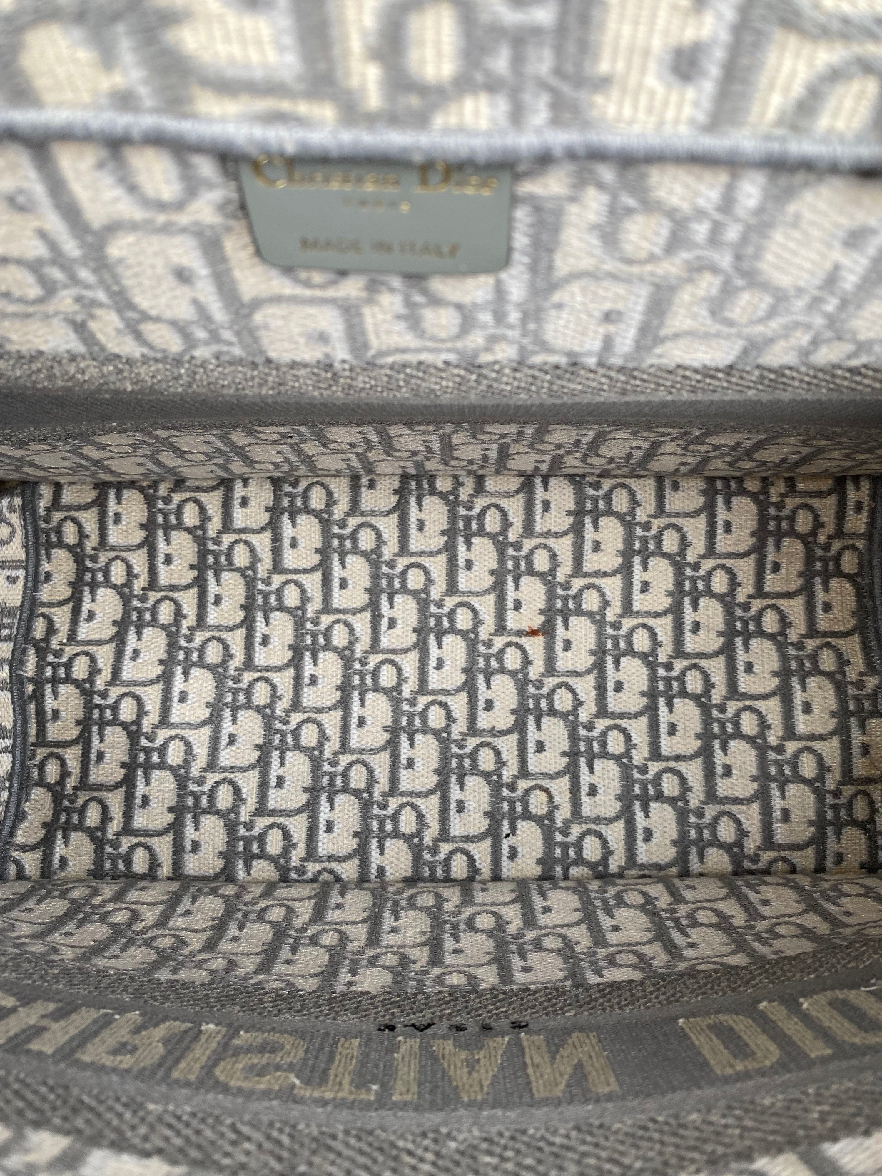 Dior Grey Oblique Small Book Tote