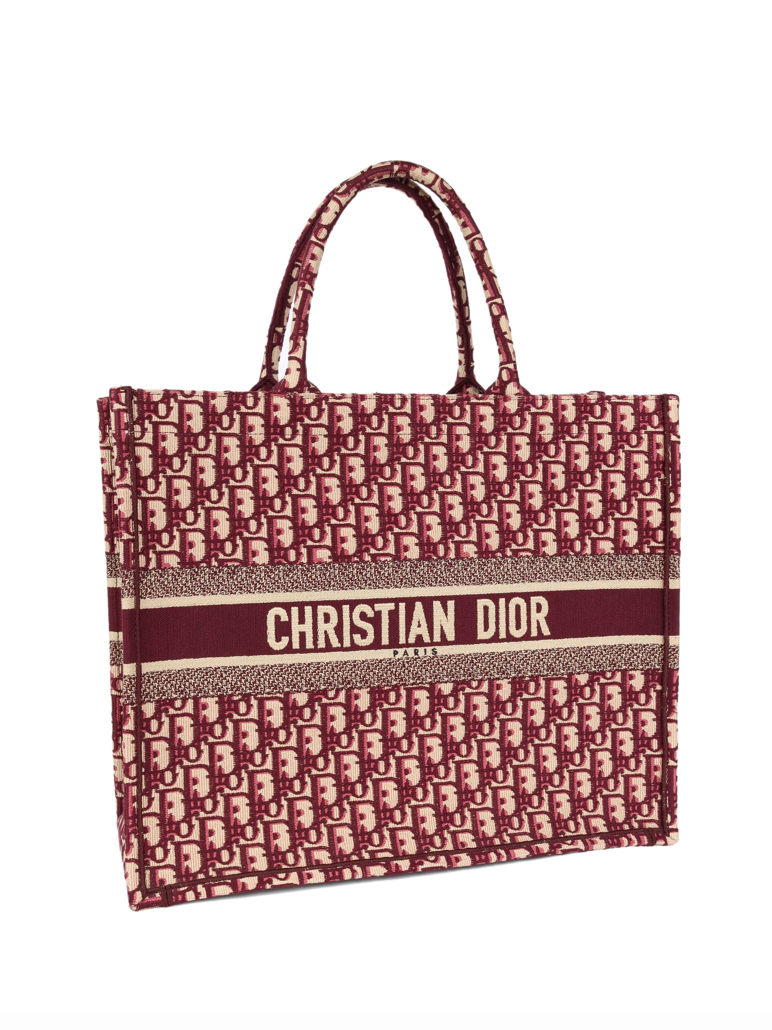 Dior Large Burgundy Oblique Book Tote