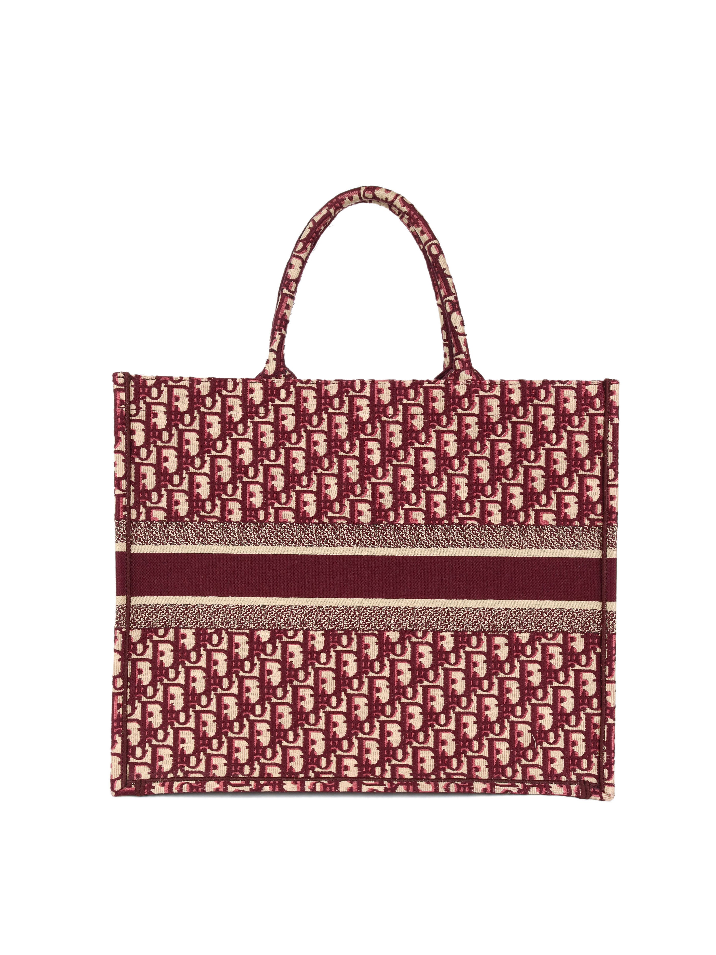 Dior Large Burgundy Oblique Book Tote