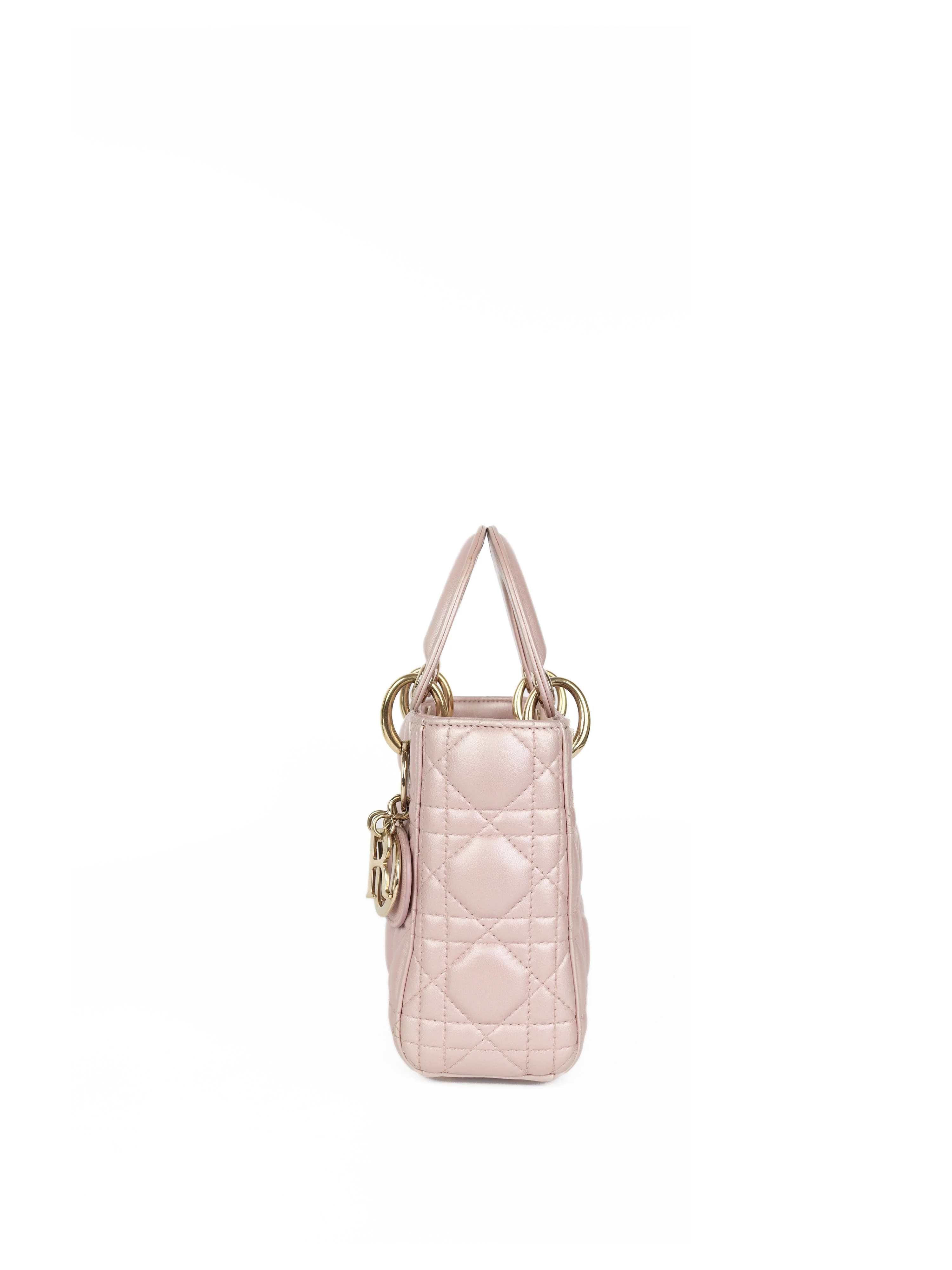 Dior Lotus Pearlescent Cannage Mini Lady Dior