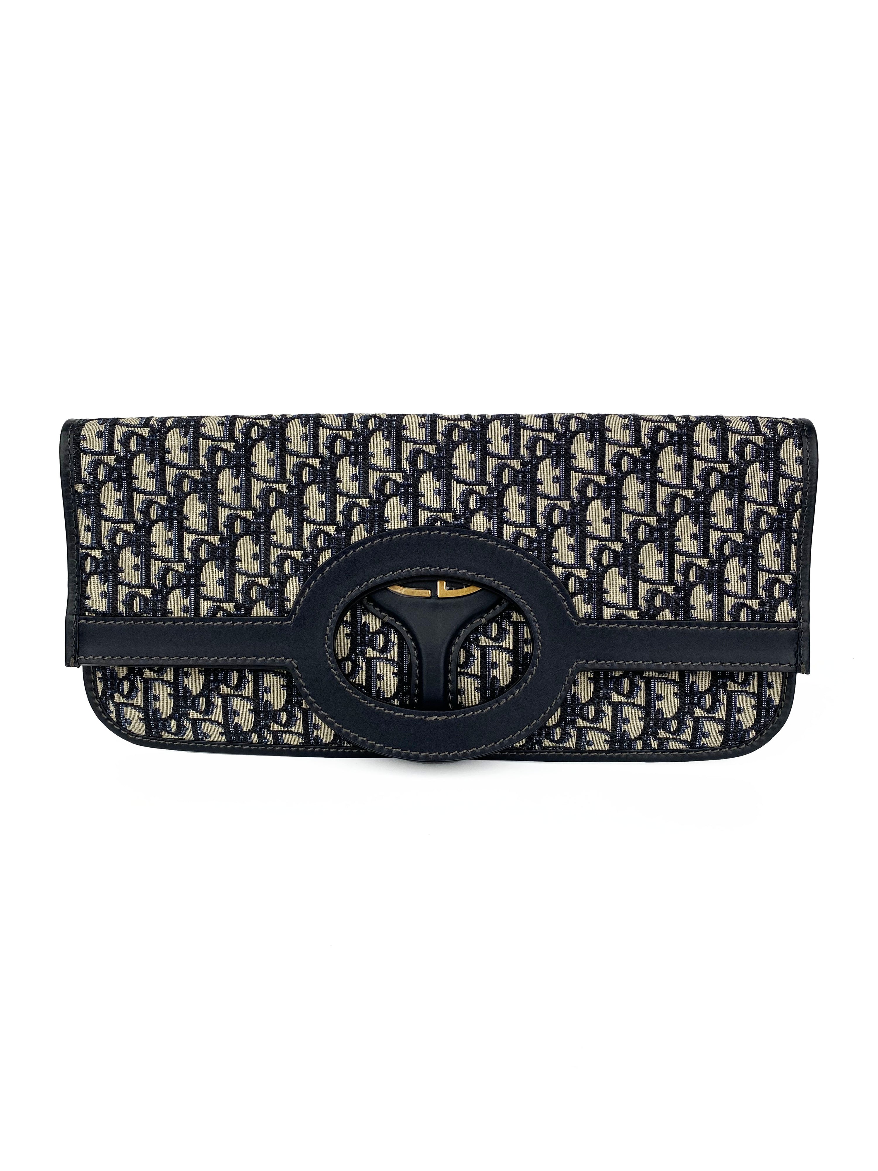 Dior Oblique Monogram Foldover Clutch