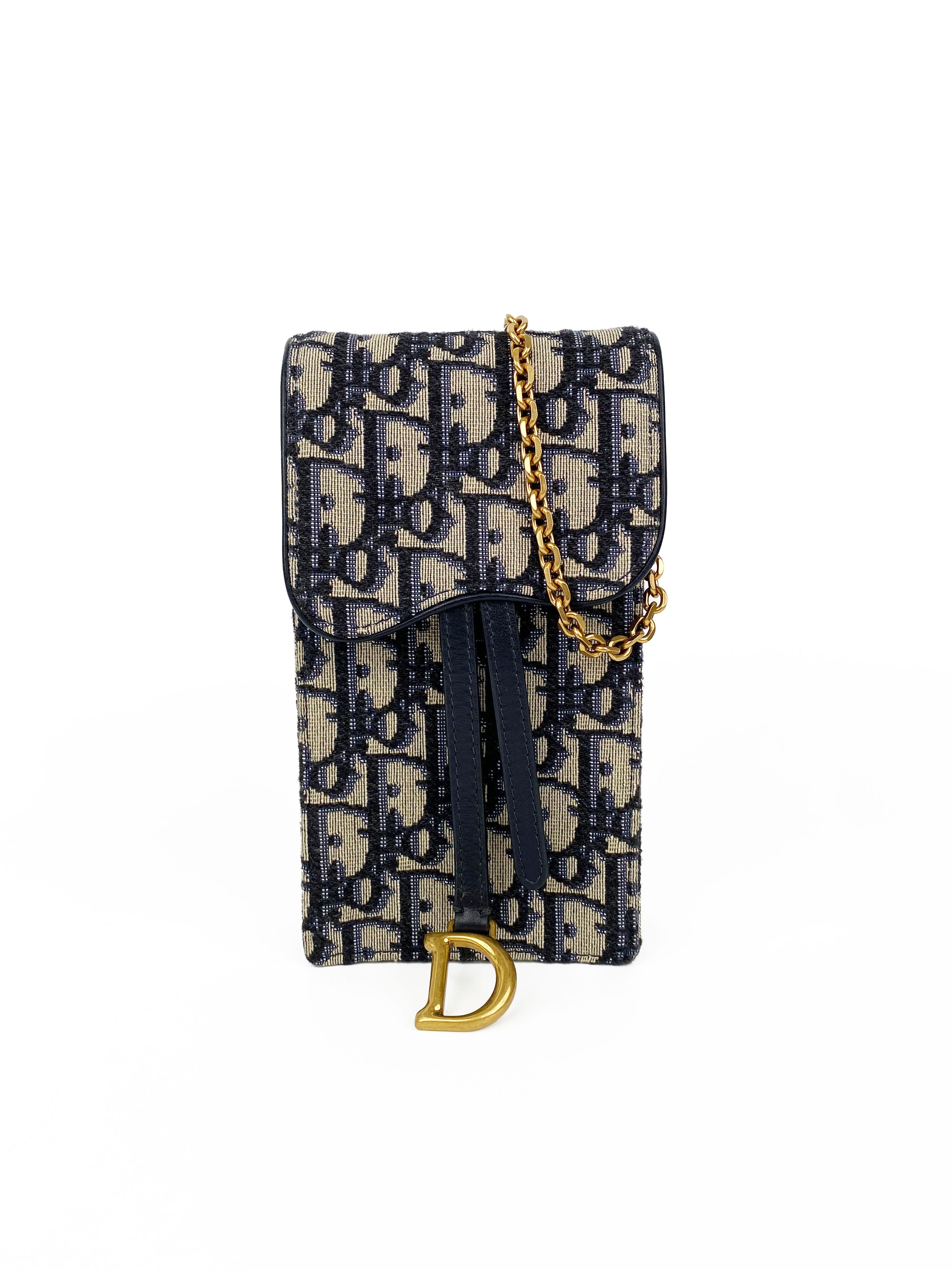 Dior Oblique Vertical Saddle Pouch