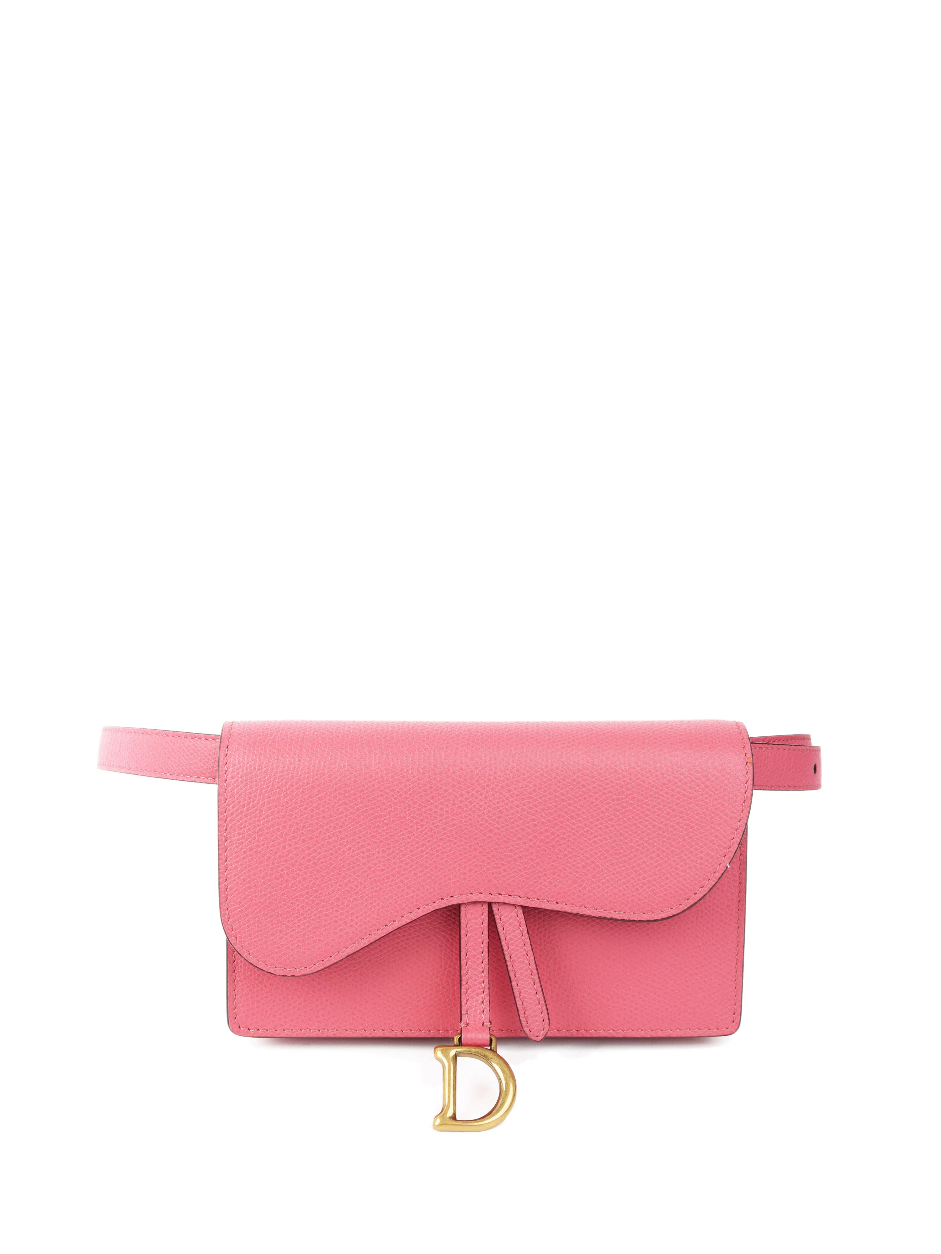 Dior Pink Saddle Pouch Belt Bag