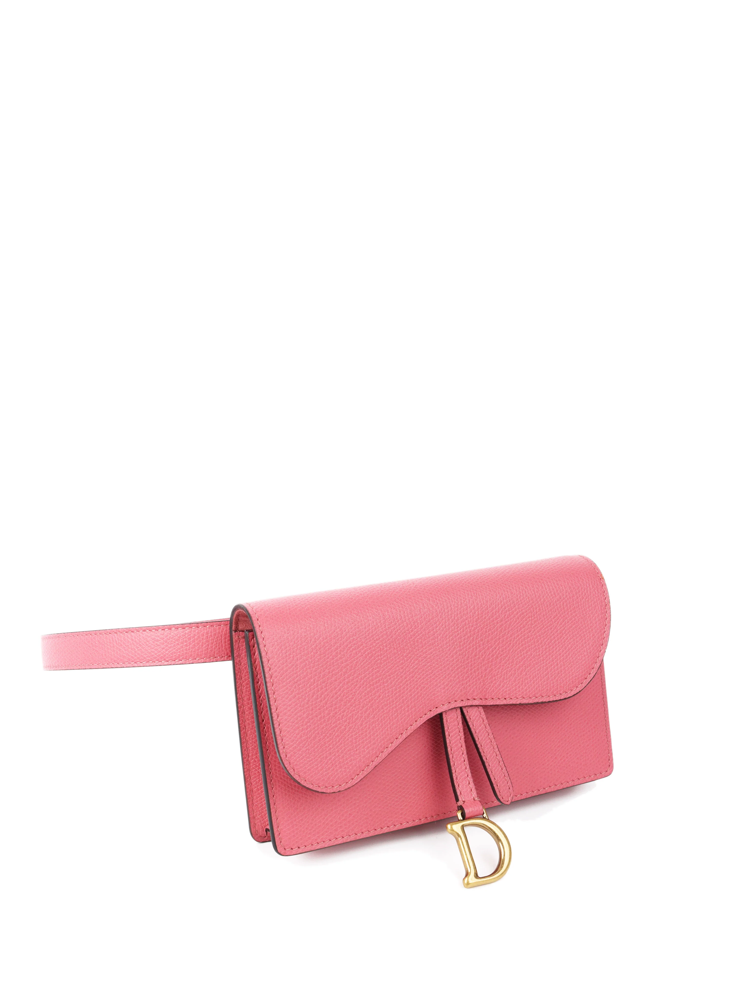 Dior Pink Saddle Pouch Belt Bag