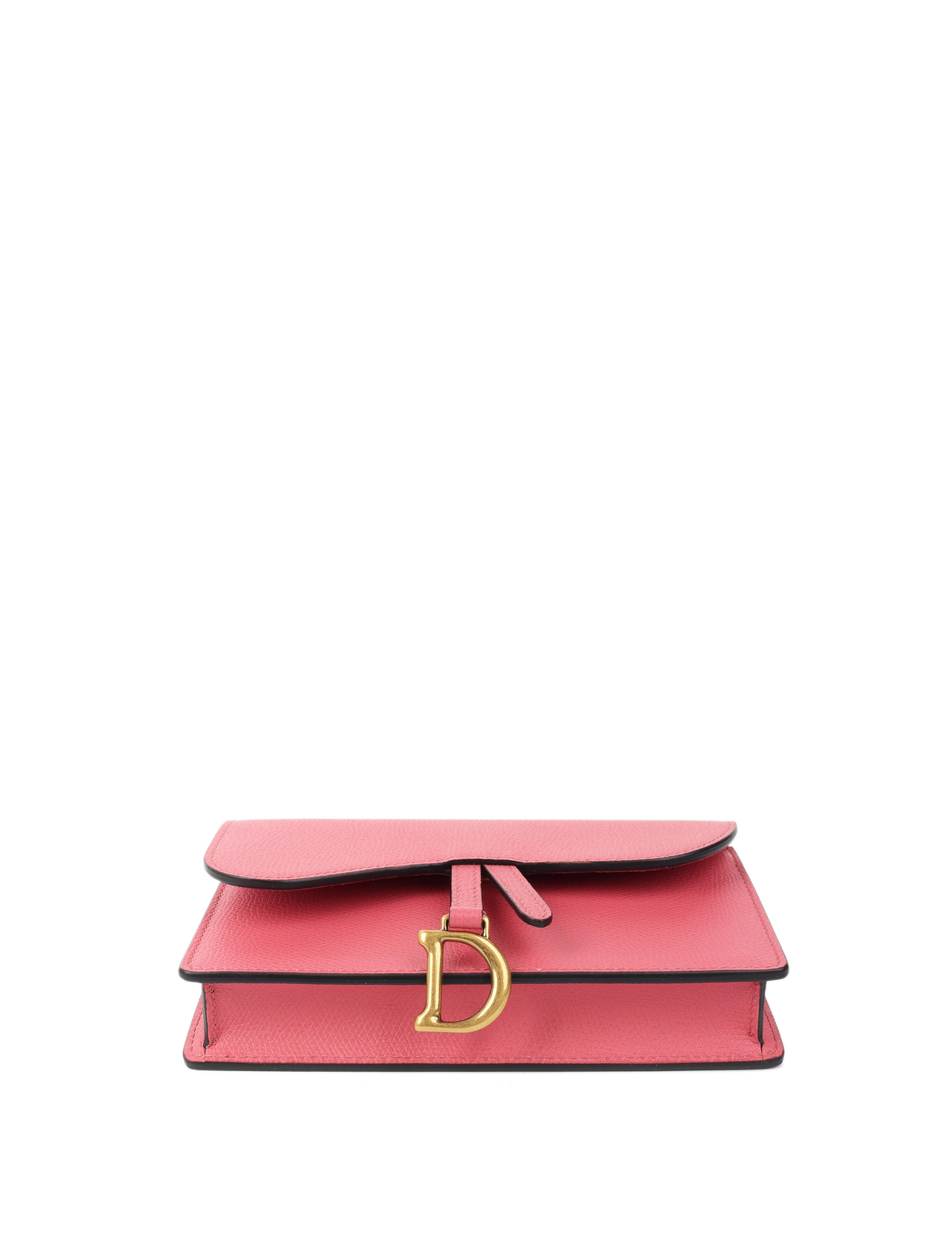 Dior Pink Saddle Pouch Belt Bag