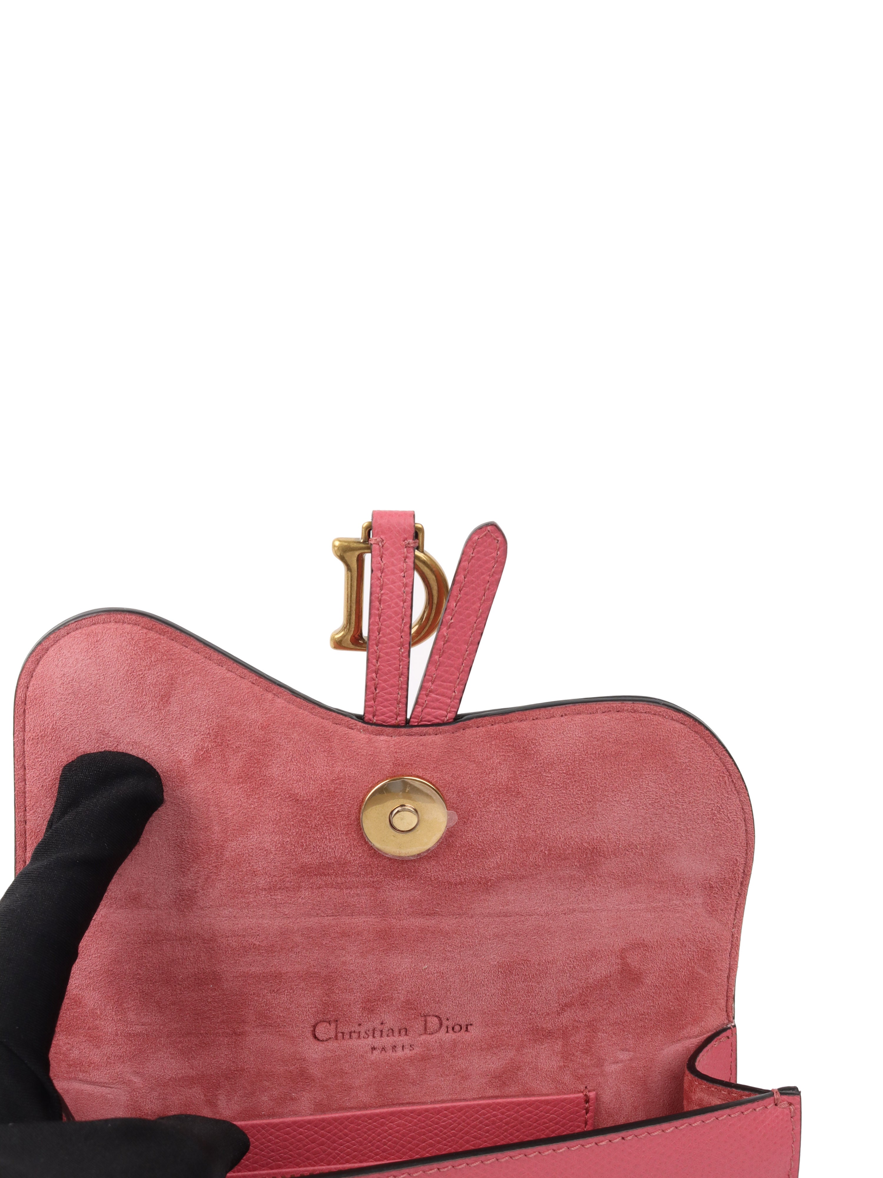 Dior Pink Saddle Pouch Belt Bag