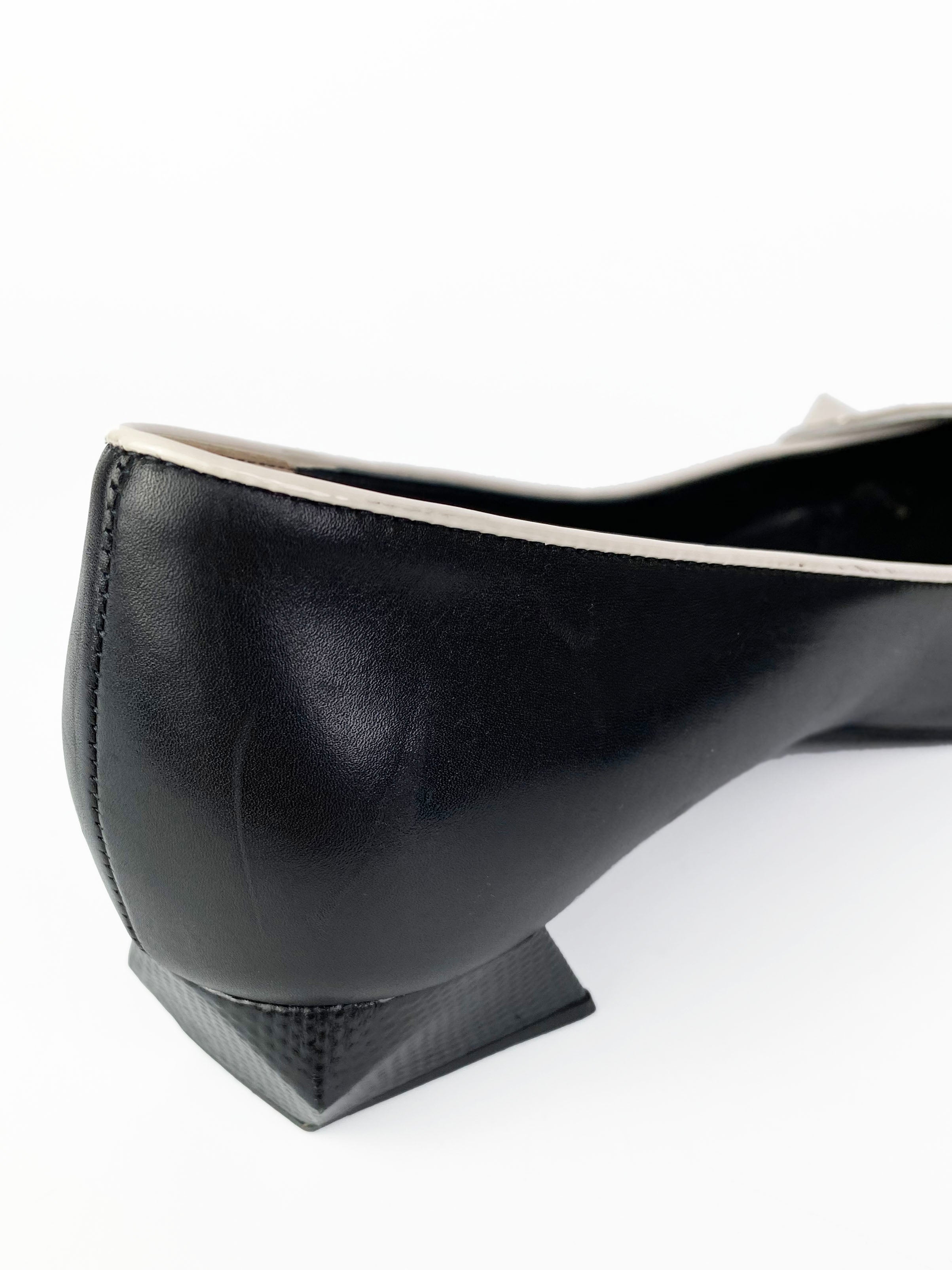 Fendi Black Flats with Silver Studs 38.5