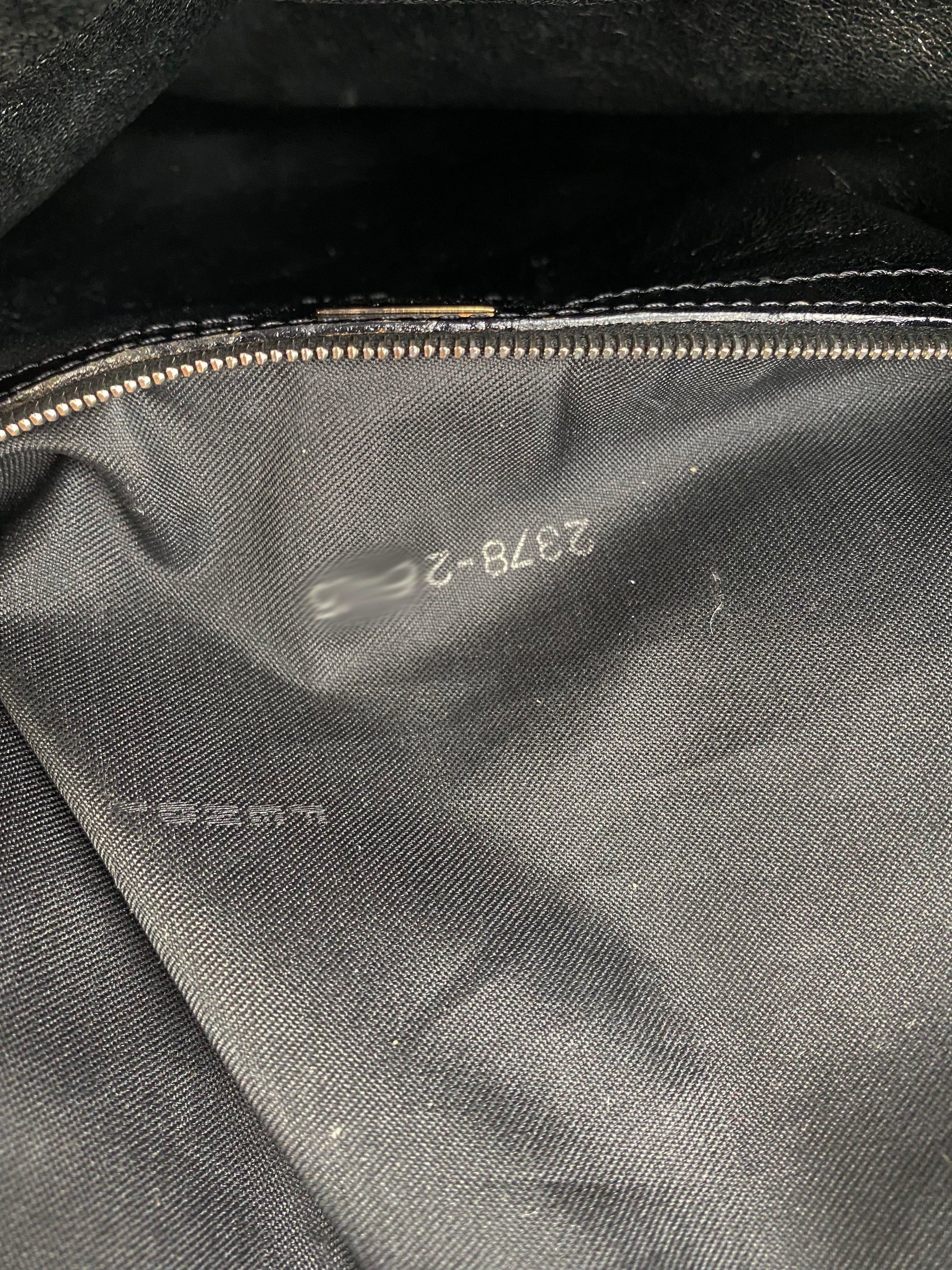 Fendi Black Wool Baguette Bag