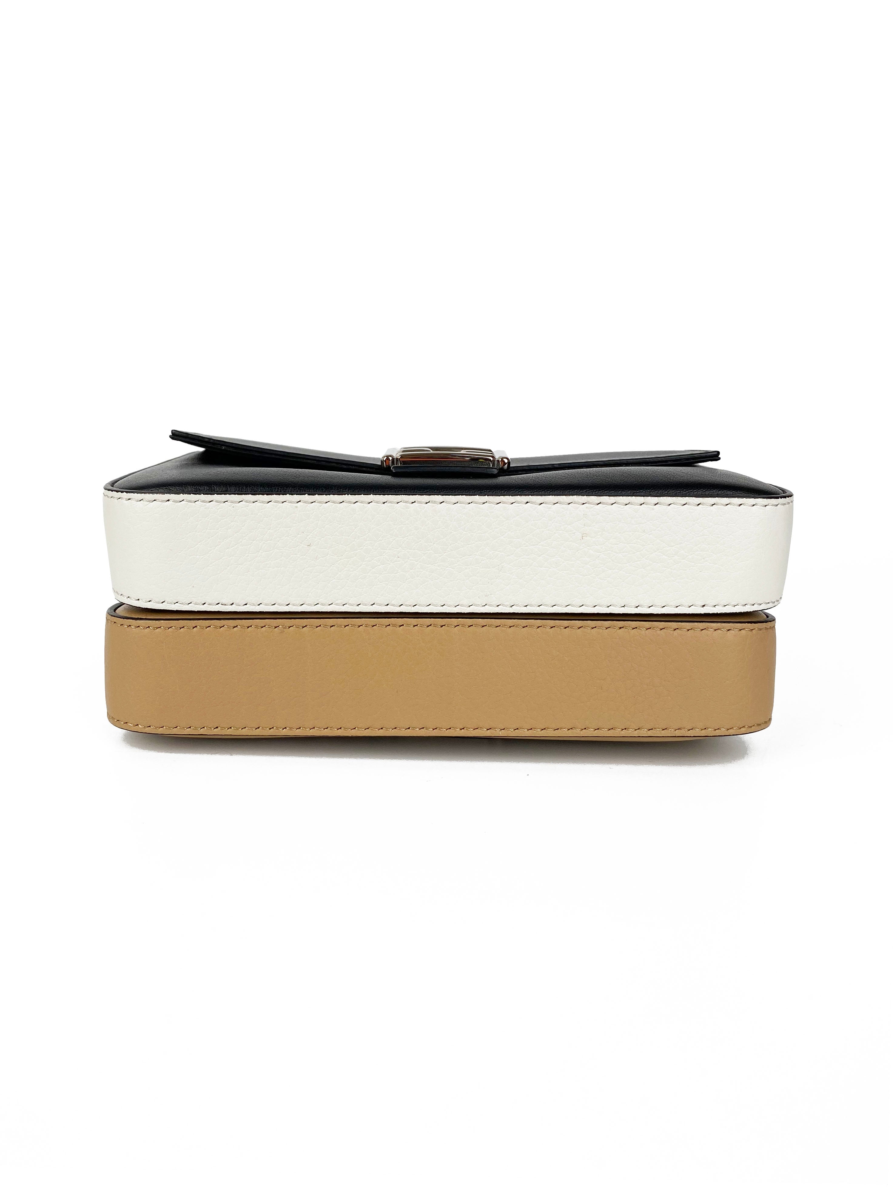 Fendi Black & Nude Micro Double Baguette Bag