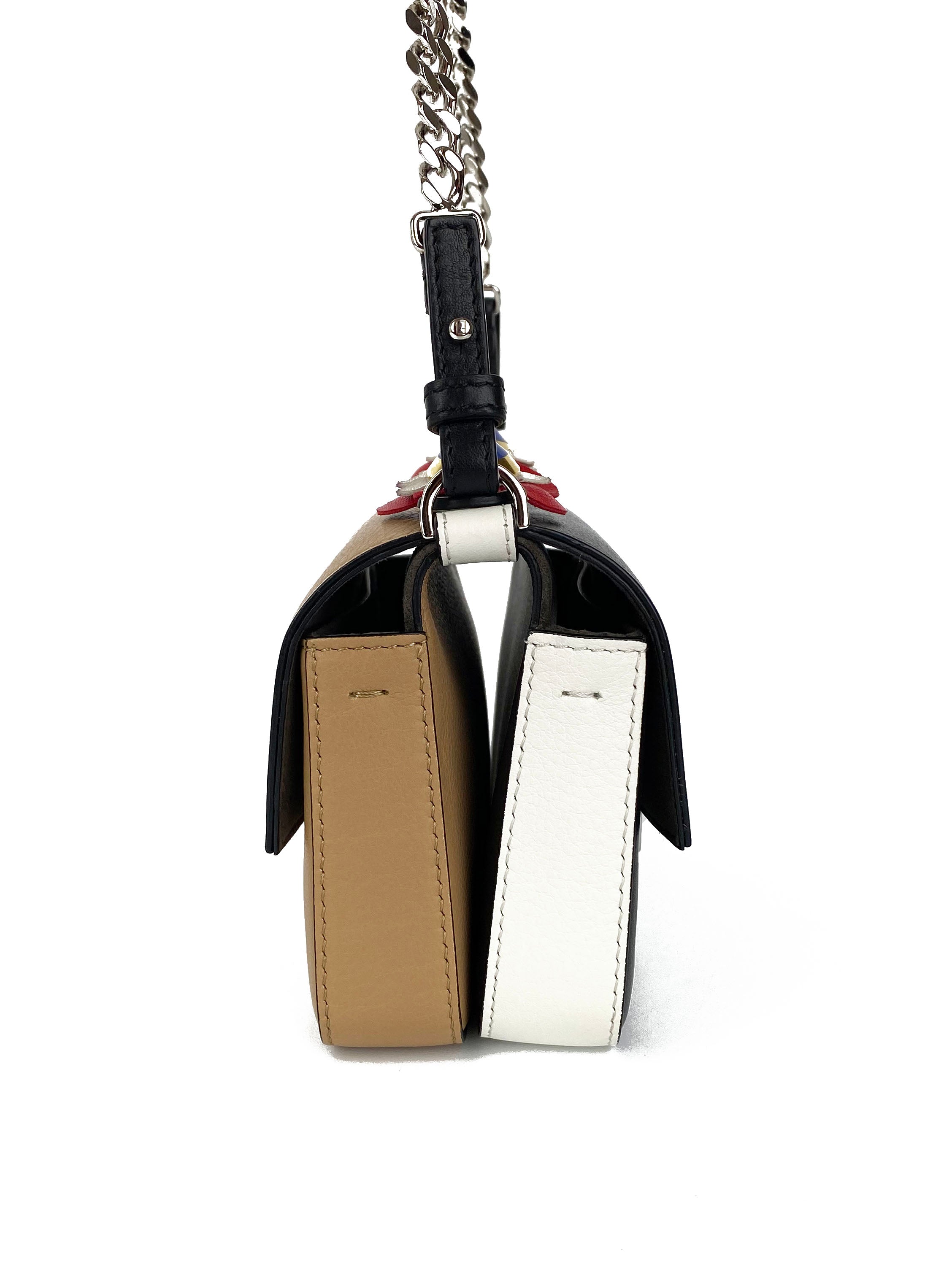 Fendi Black & Nude Micro Double Baguette Bag