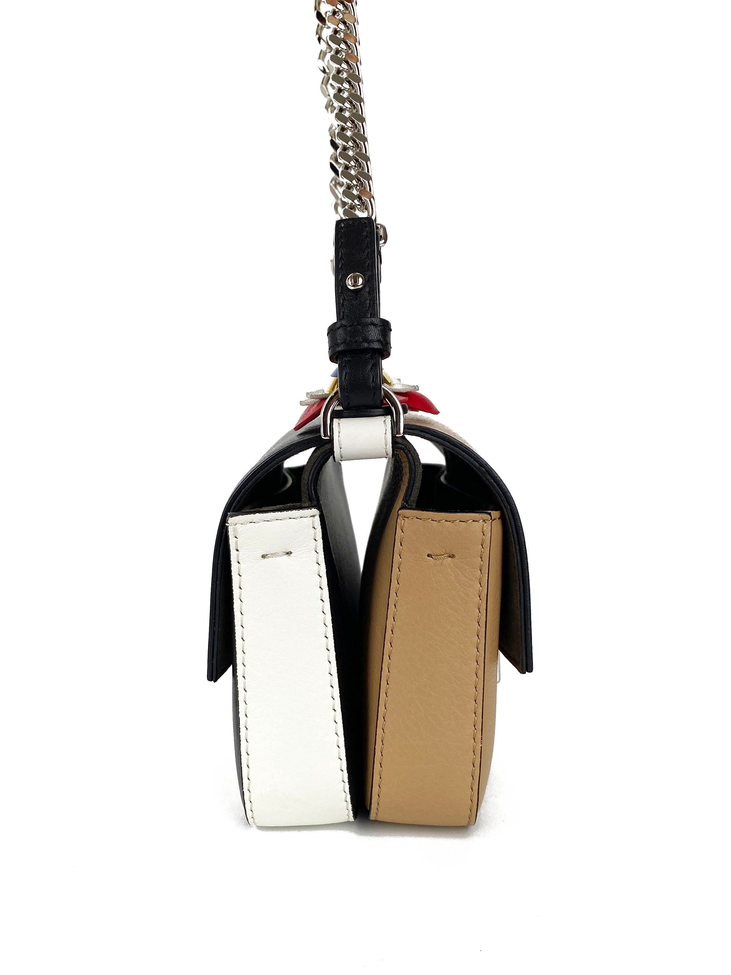 Fendi Black & Nude Micro Double Baguette Bag