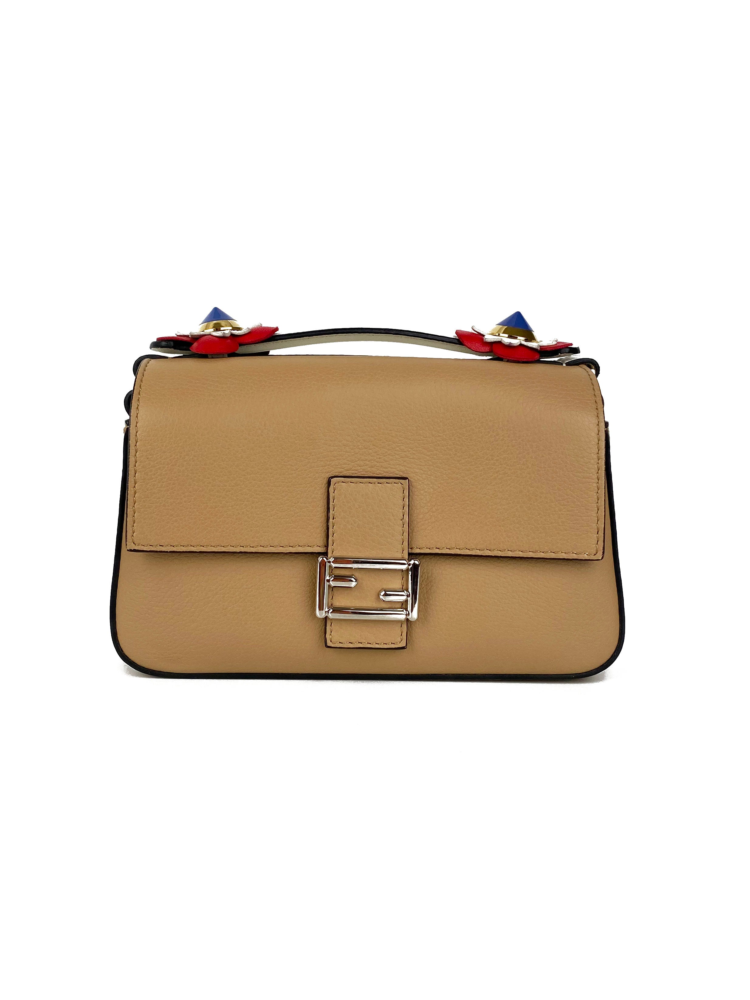 Fendi Black & Nude Micro Double Baguette Bag