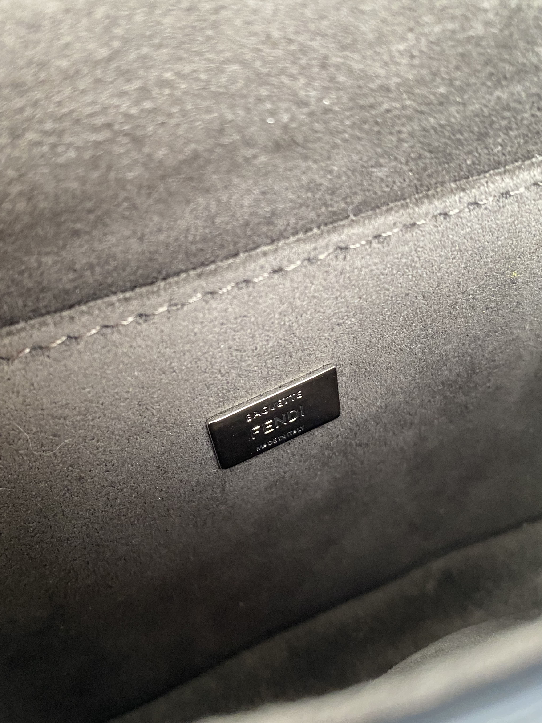 Fendi Black & Nude Micro Double Baguette Bag