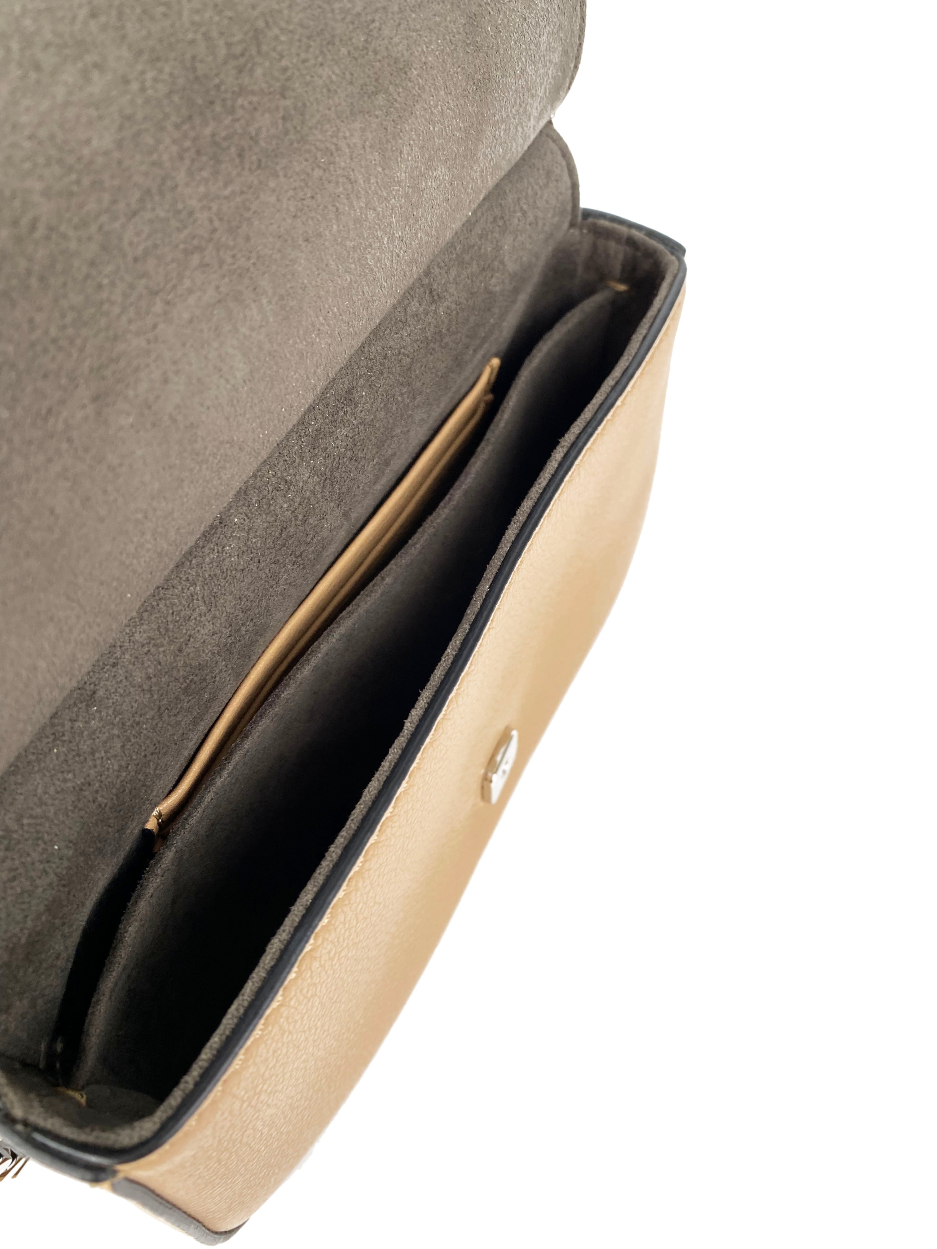 Fendi Black & Nude Micro Double Baguette Bag