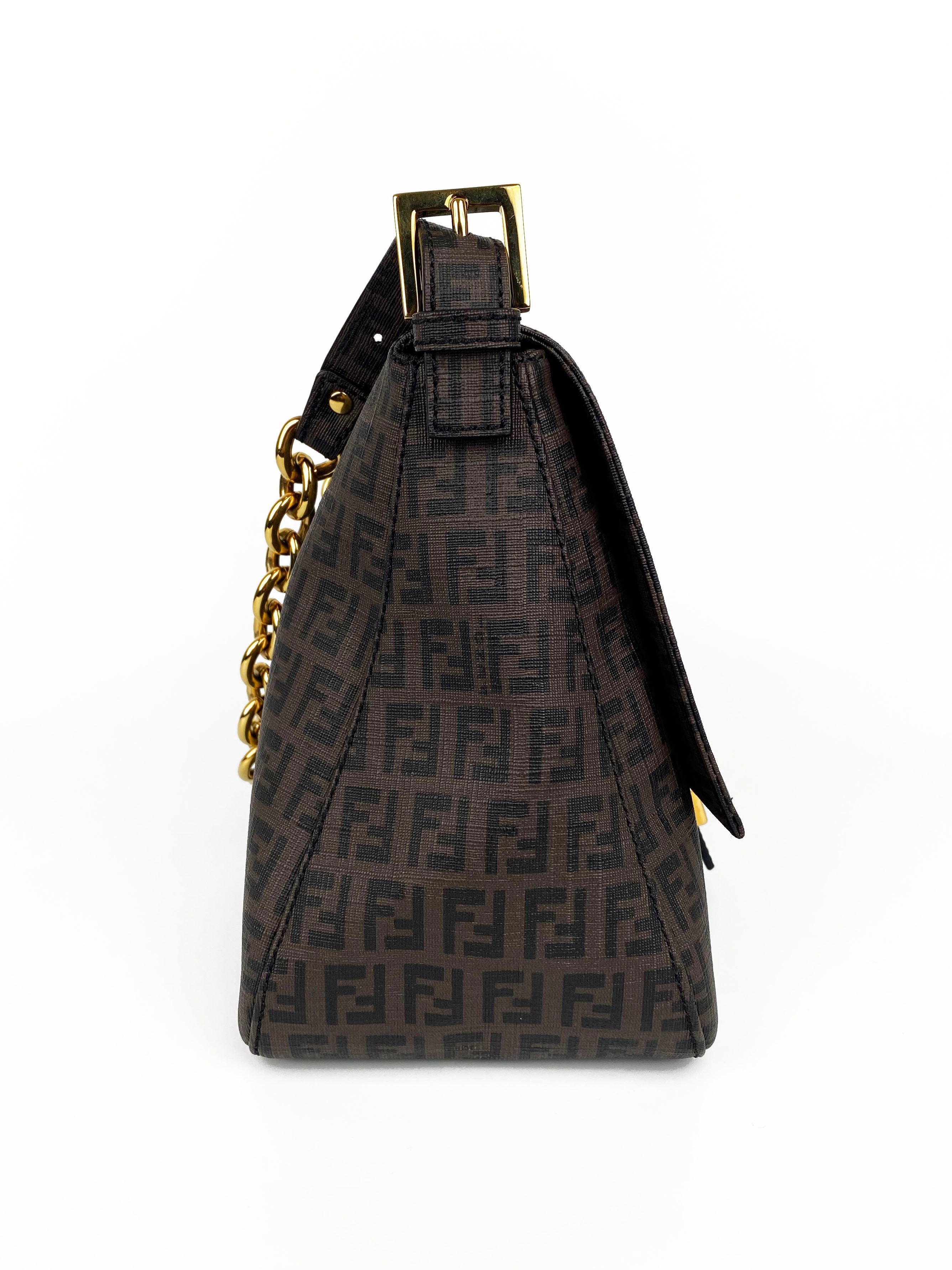 Fendi Brown Monogram Shoulder Bag