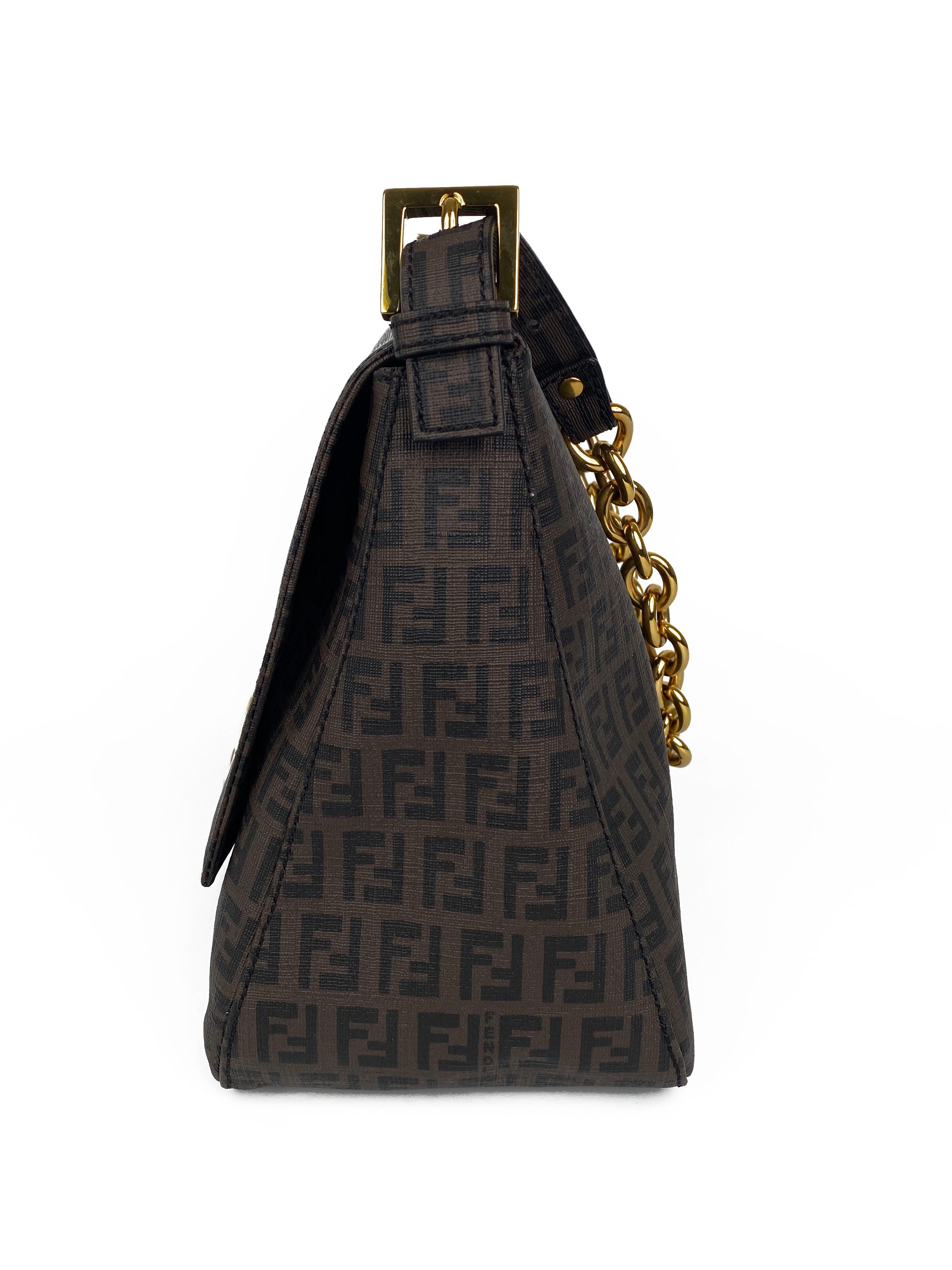 Fendi Brown Monogram Shoulder Bag