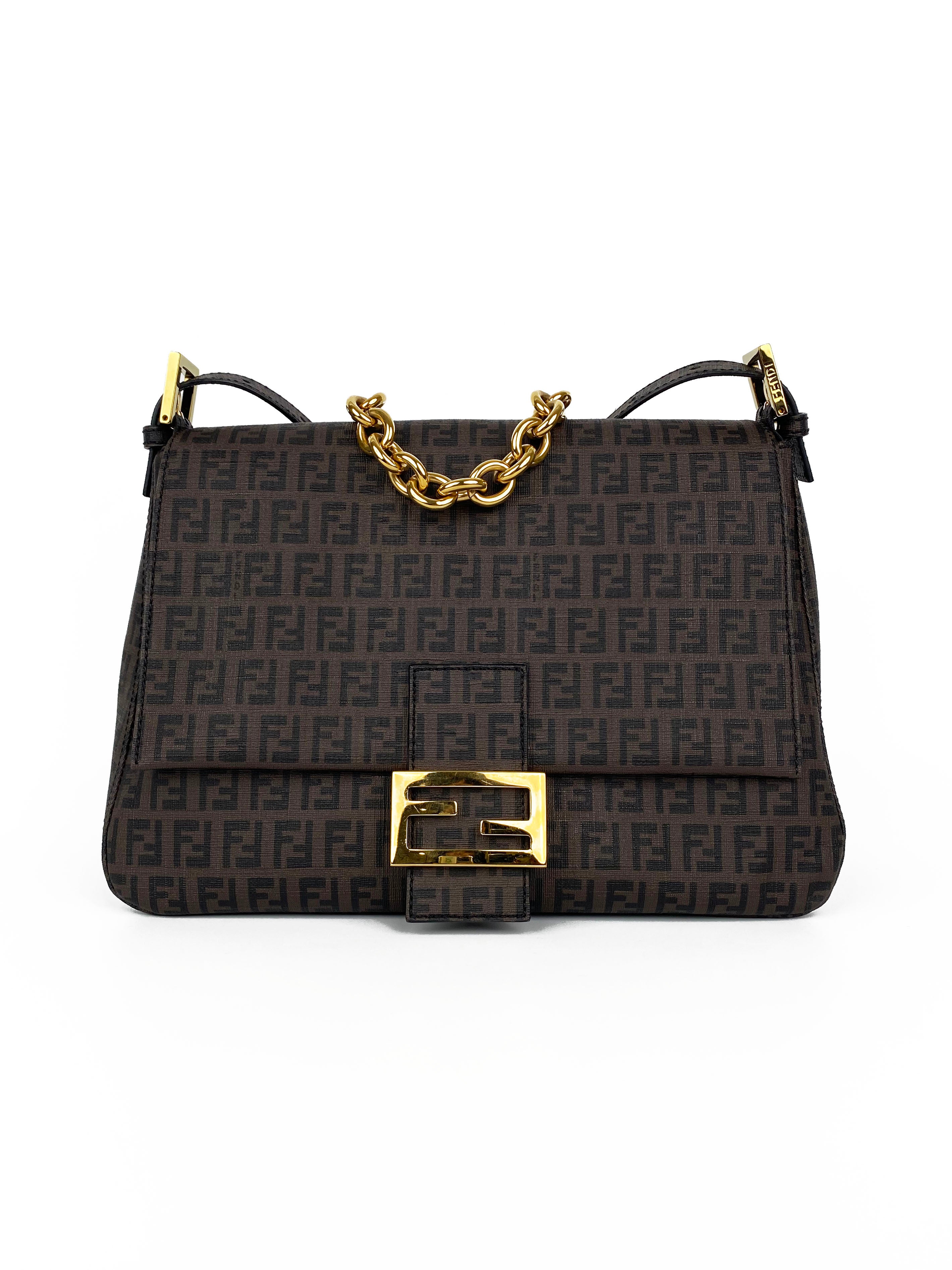 Fendi Brown Monogram Shoulder Bag