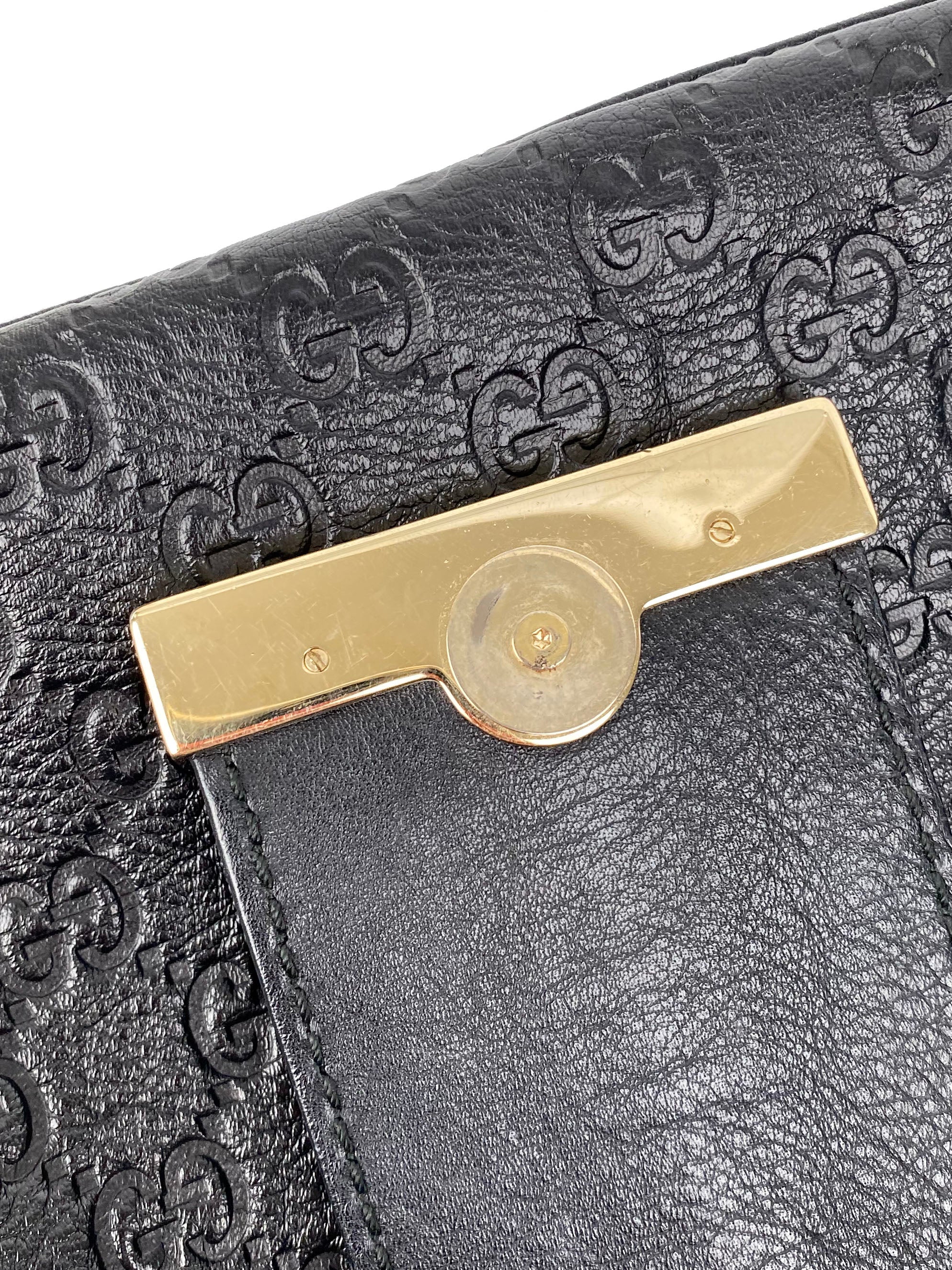 Gucci Black Guccissima Hobo Bag