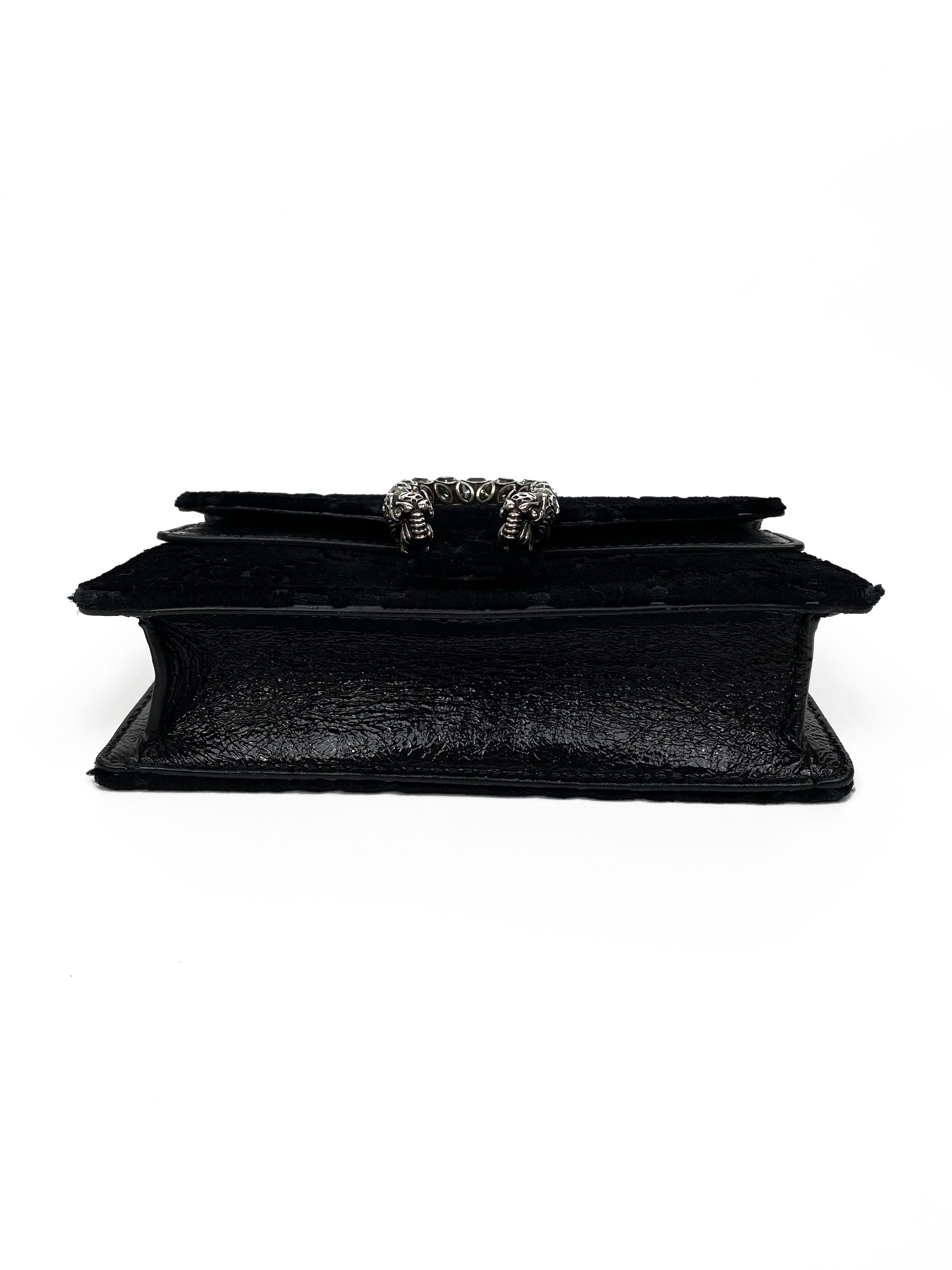 Gucci Black Mini Velvet Dionysus Bag