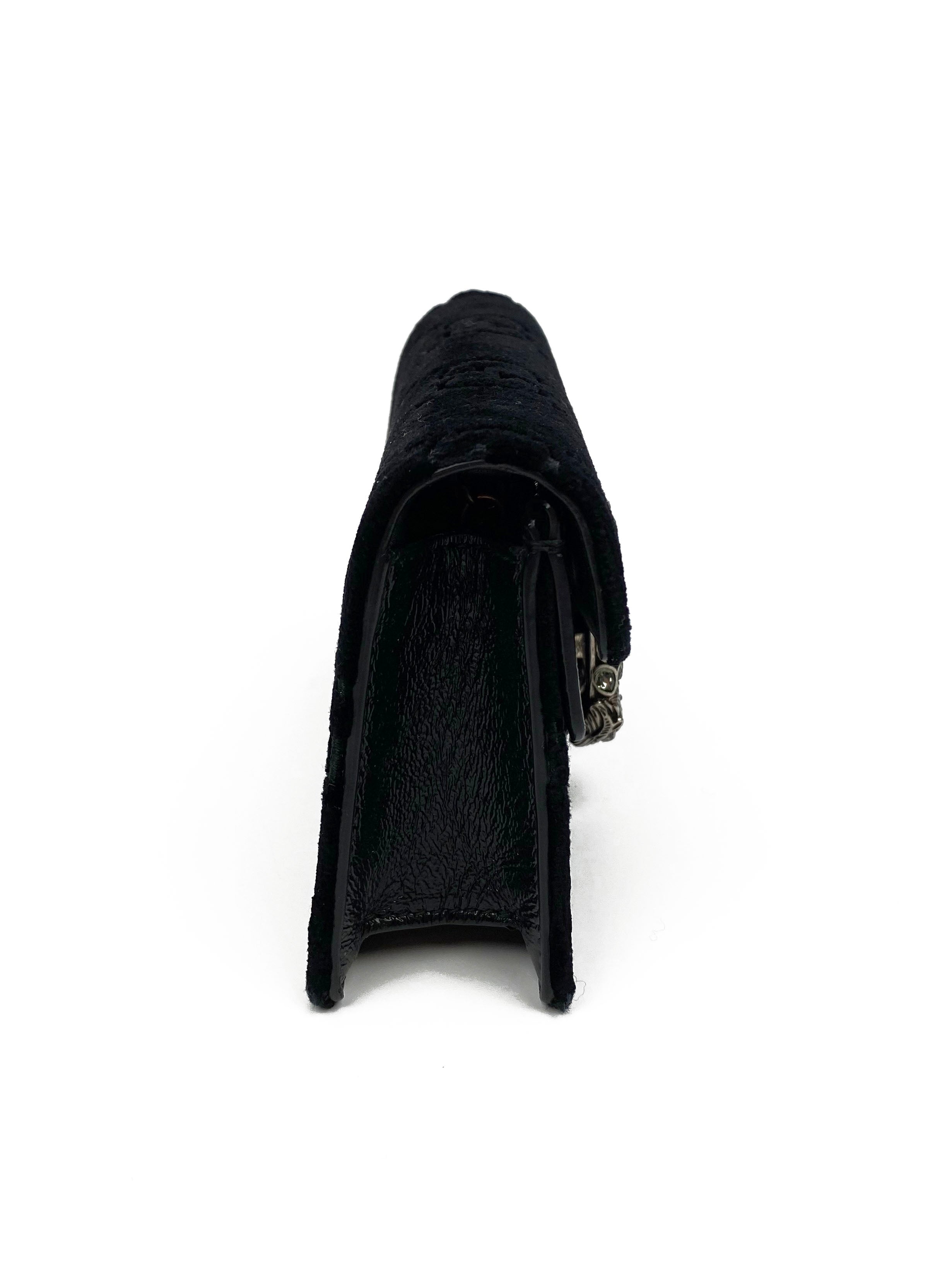 Gucci Black Mini Velvet Dionysus Bag