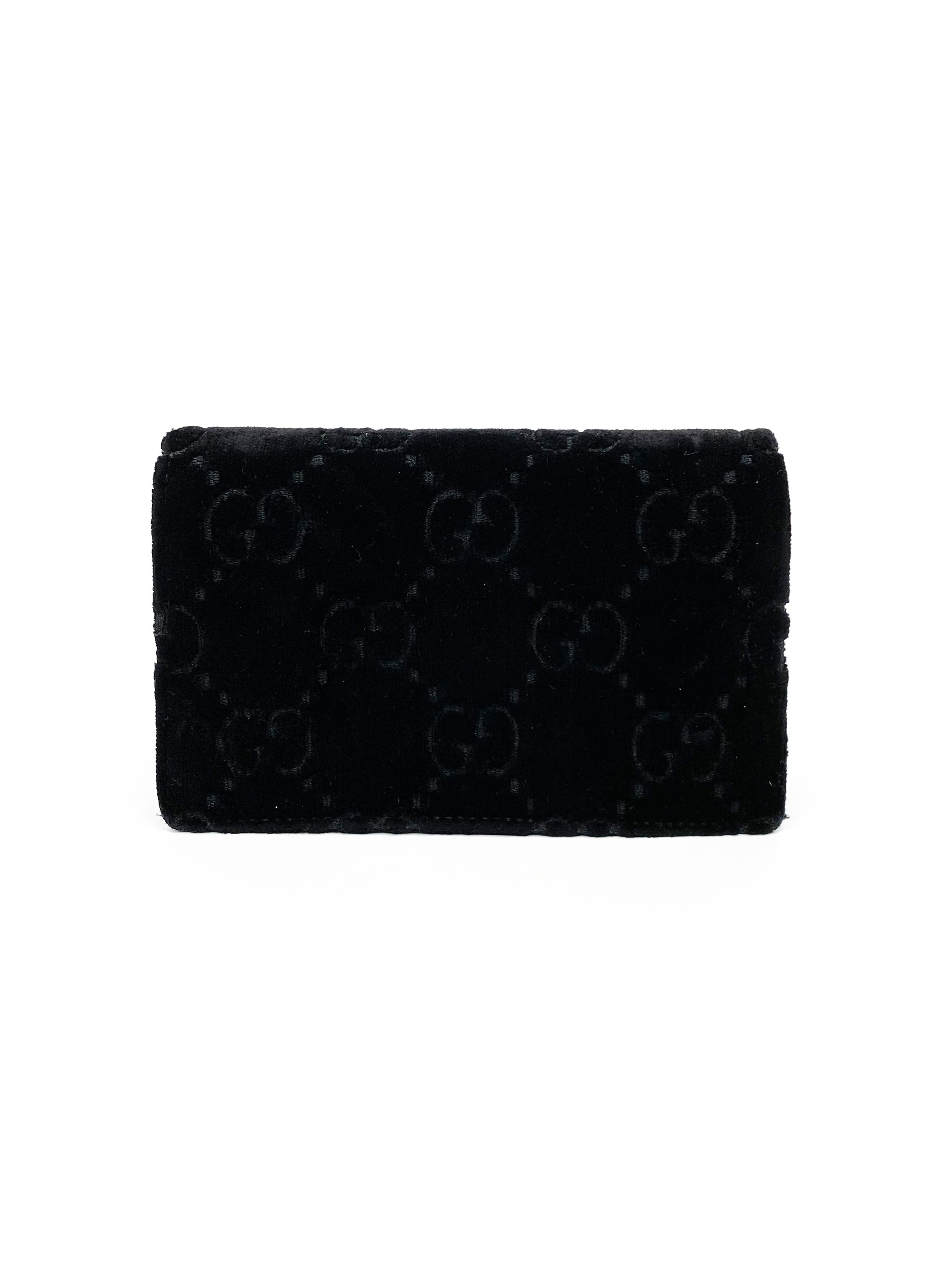 Gucci Black Mini Velvet Dionysus Bag