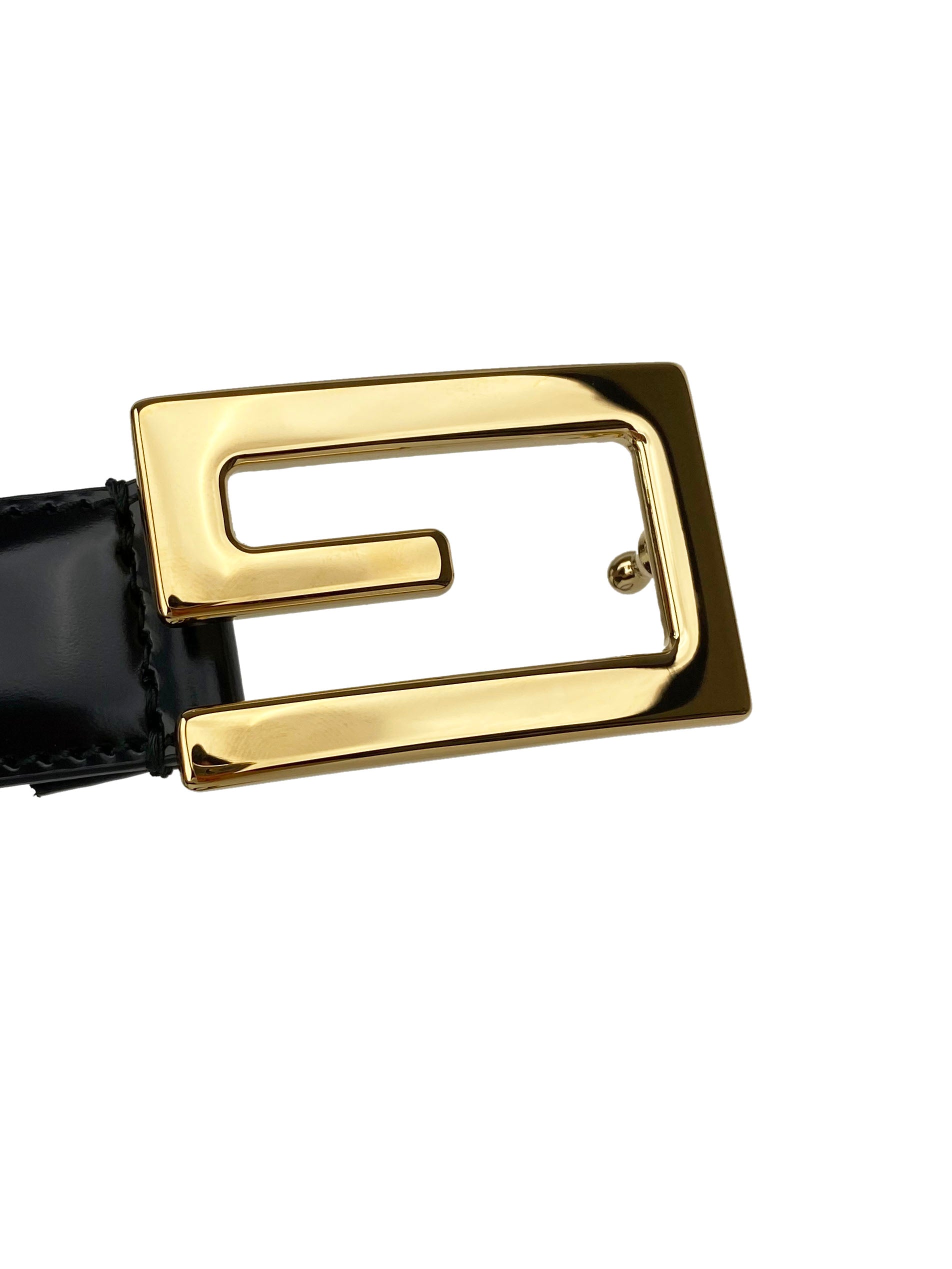 Gucci Black Square G Buckle Belt 75