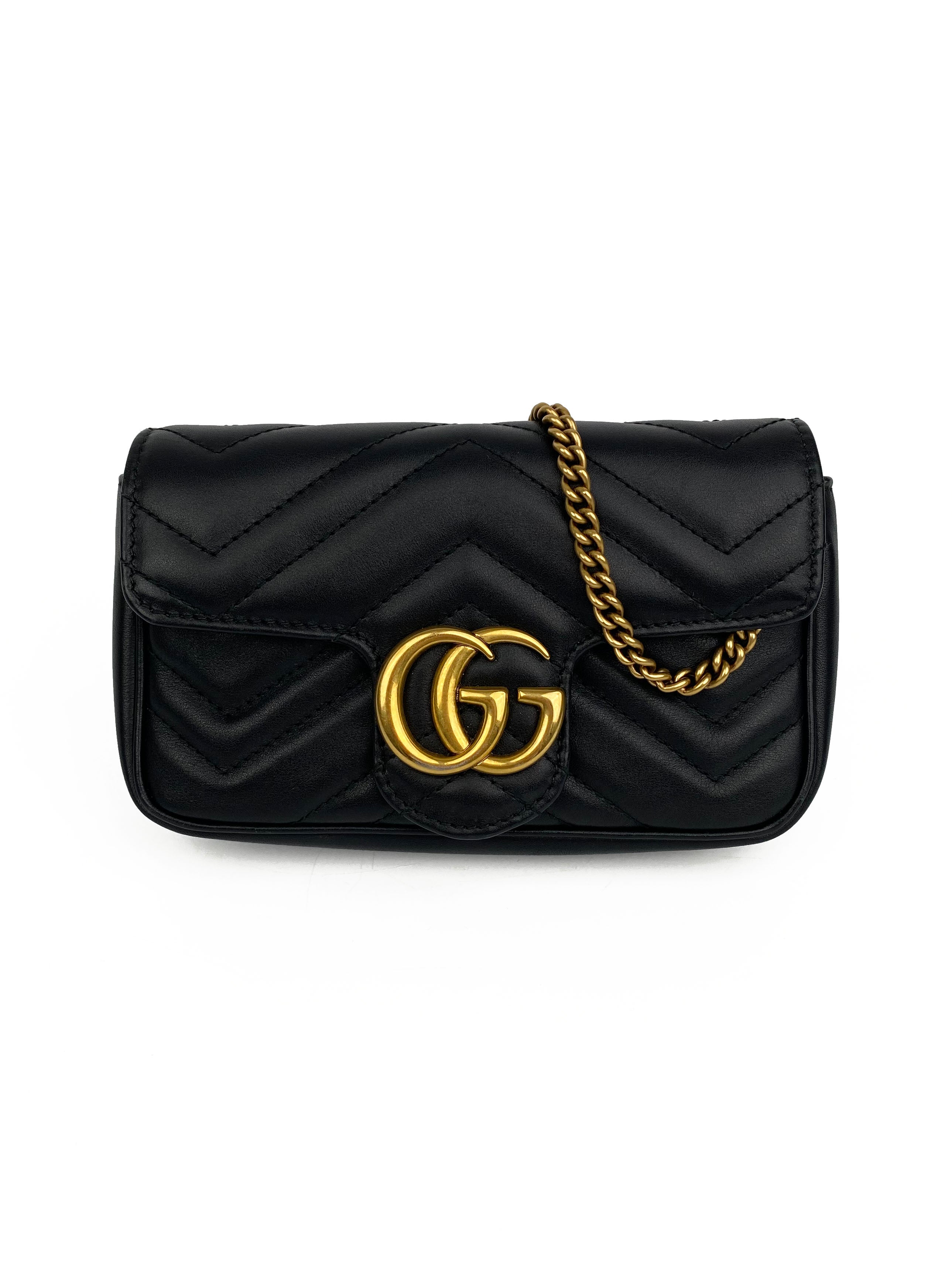 Gucci Black Super Mini Marmont Bag