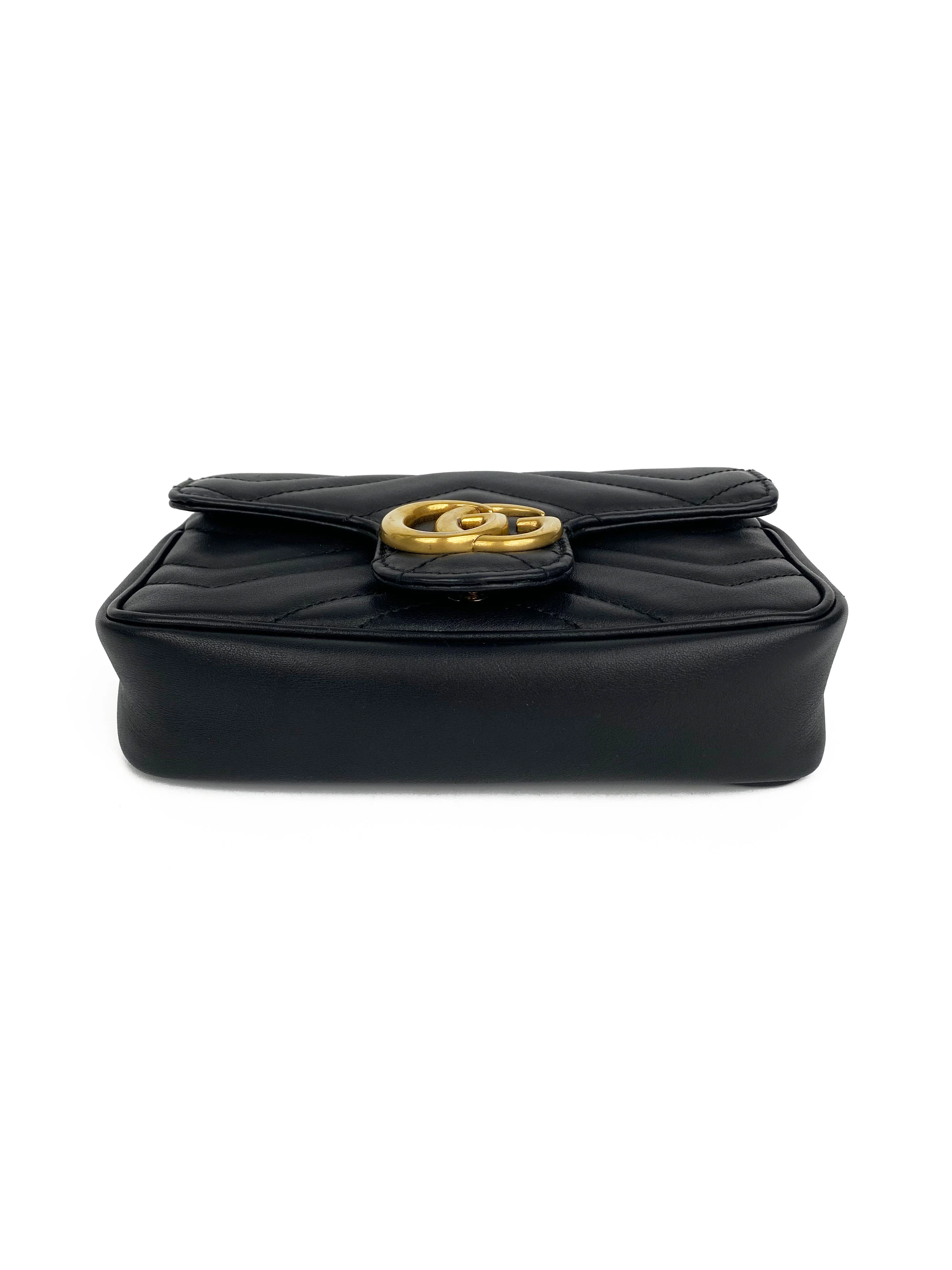 Gucci Black Super Mini Marmont Bag