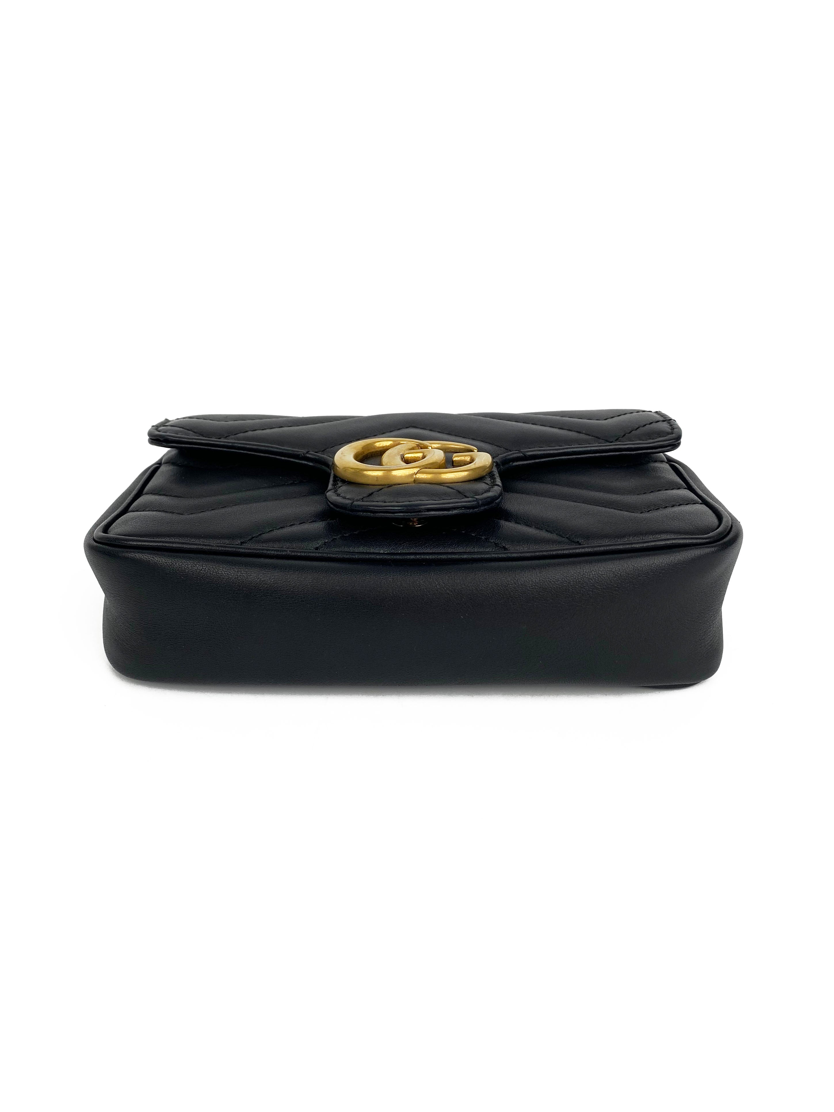 Gucci Black Super Mini Marmont Bag