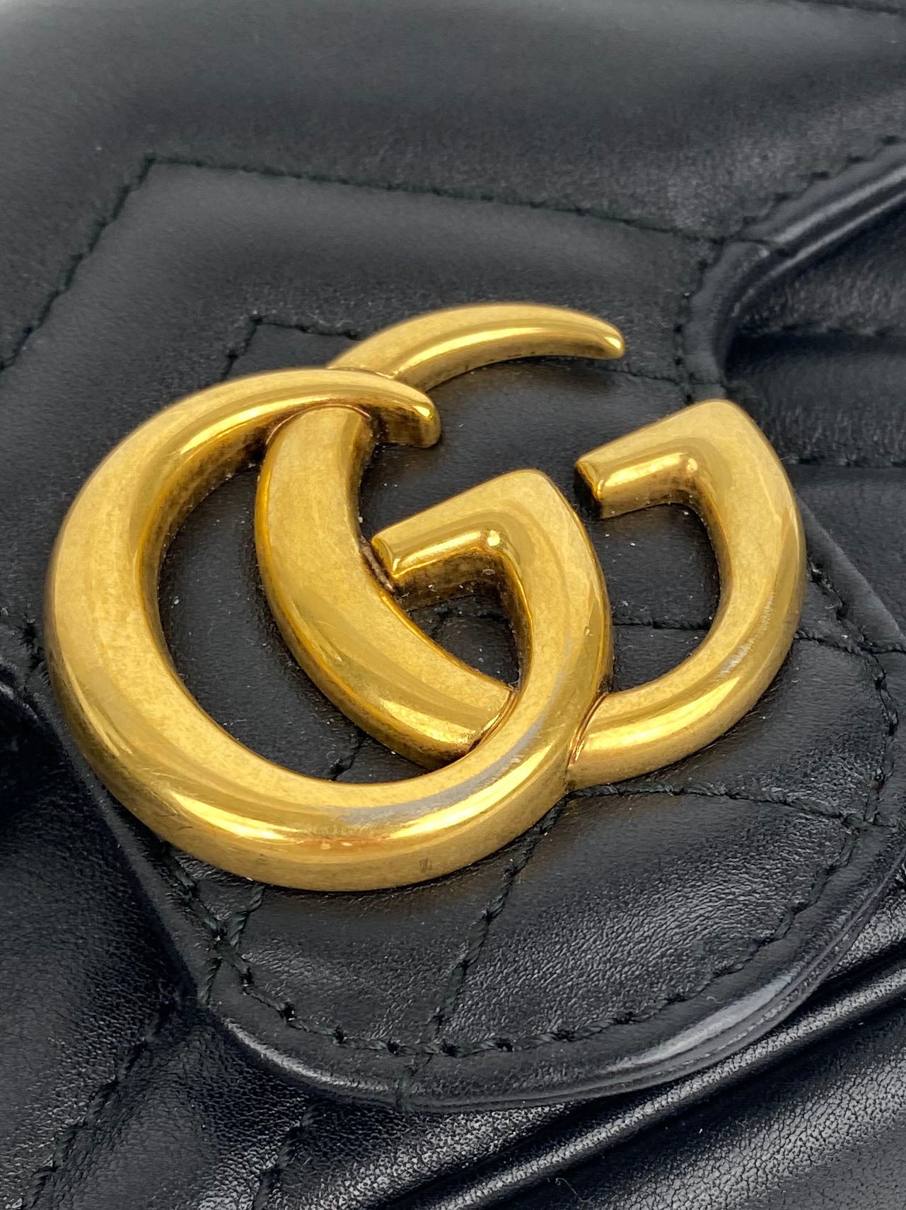 Gucci Black Super Mini Marmont Bag