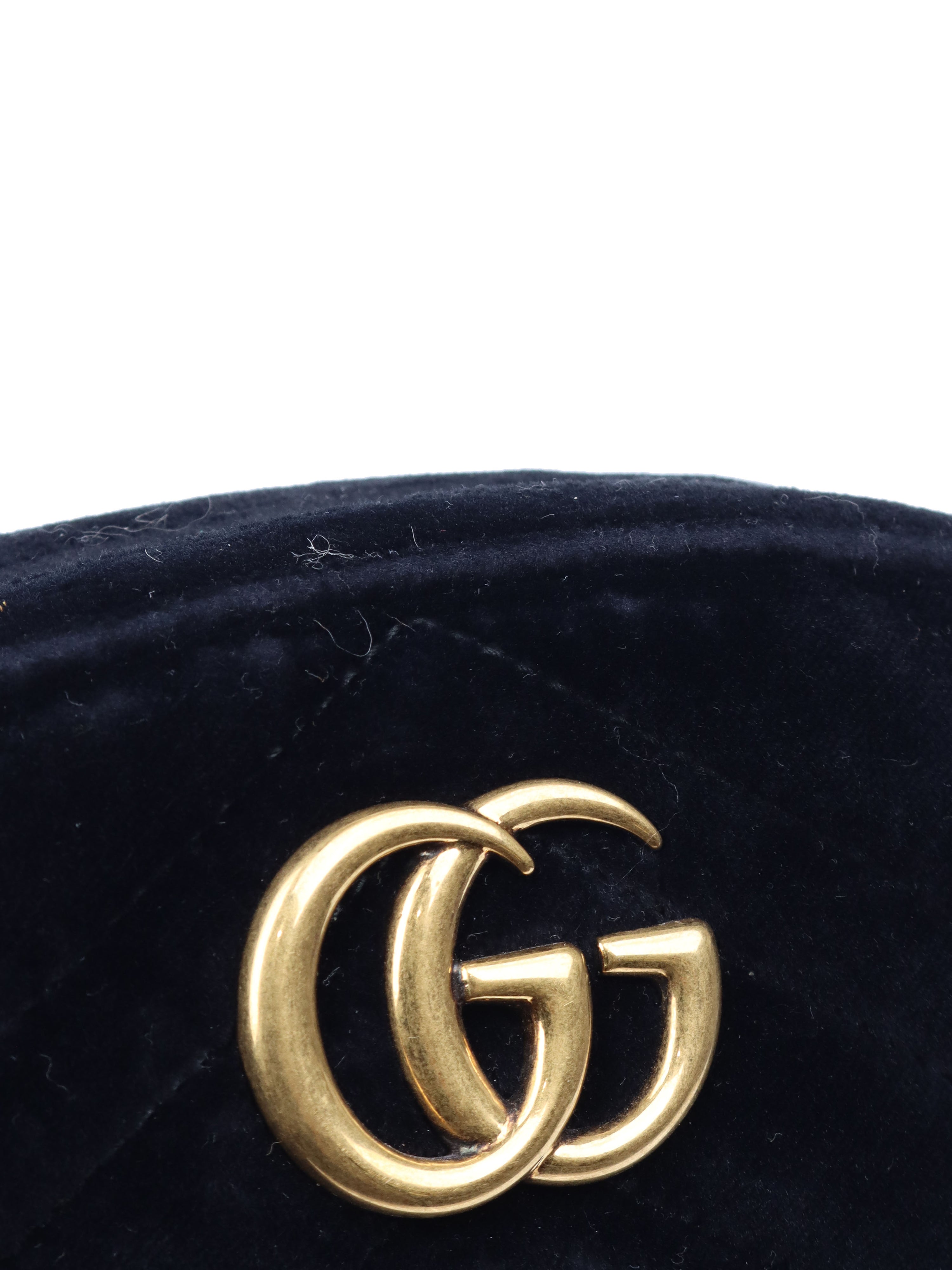 Gucci Black Velvet Marmont Belt Bag 65