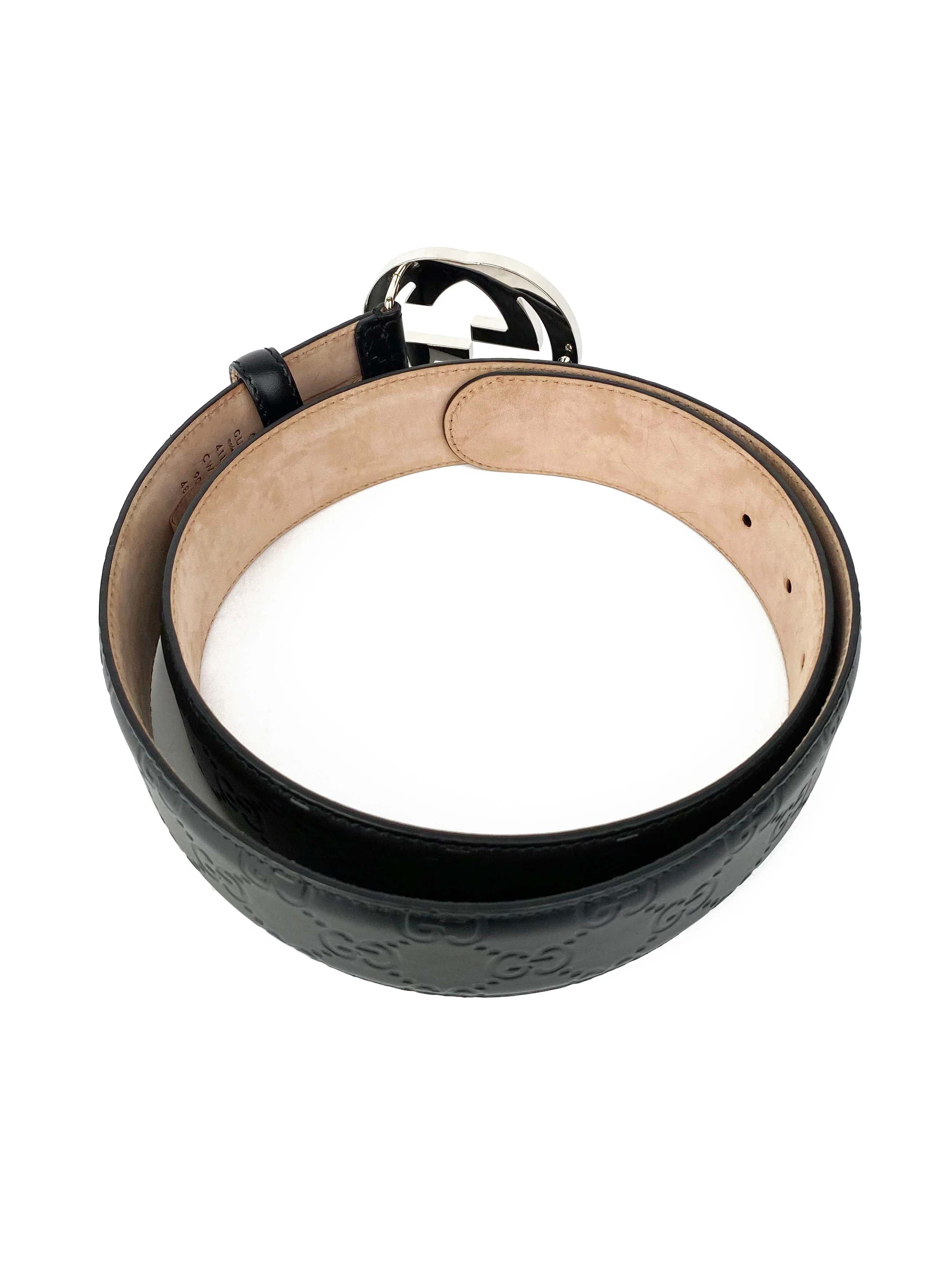 Gucci Mens Black Signature Belt 90