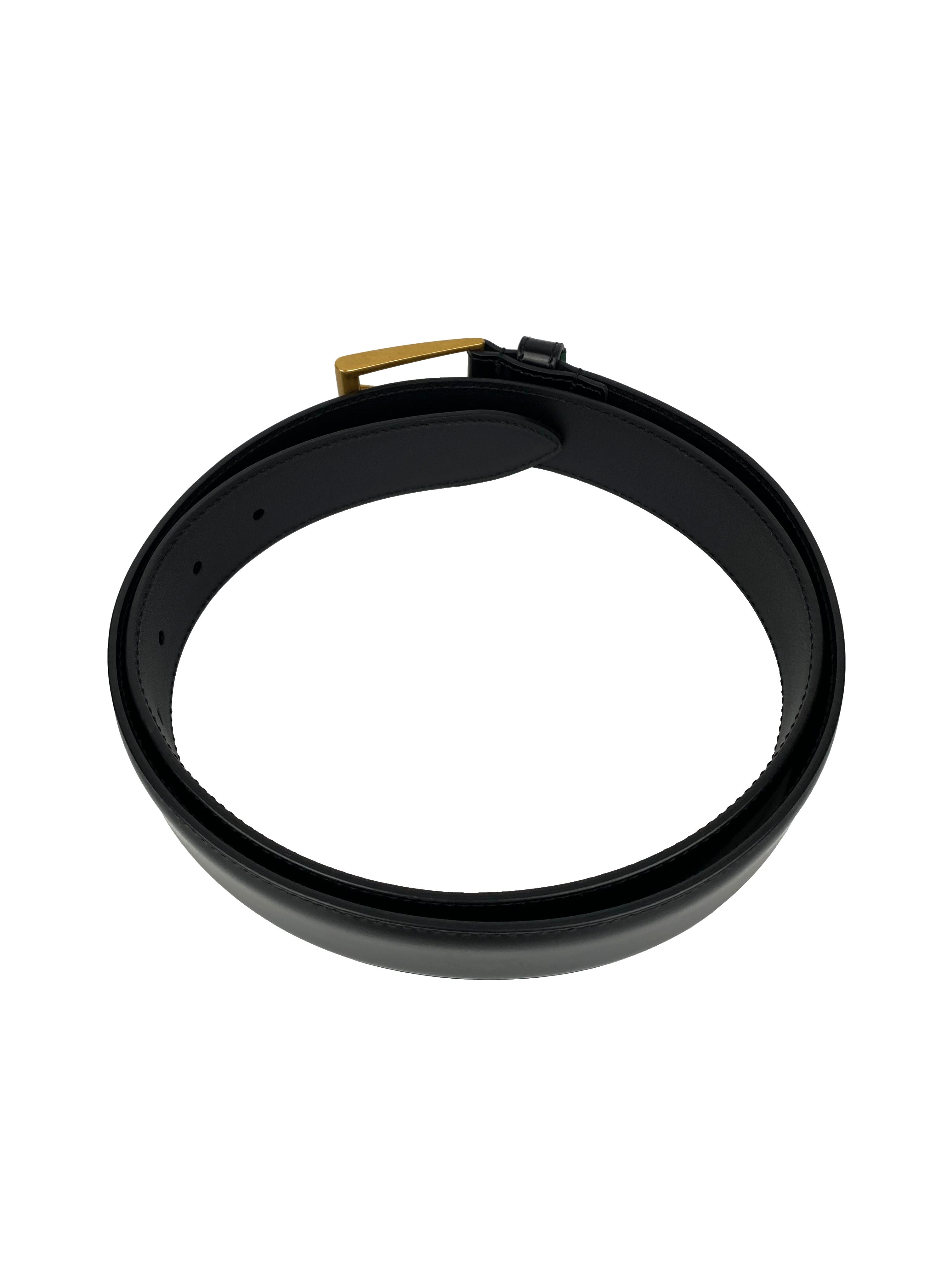 Gucci Men's Leather Belt with Web 95