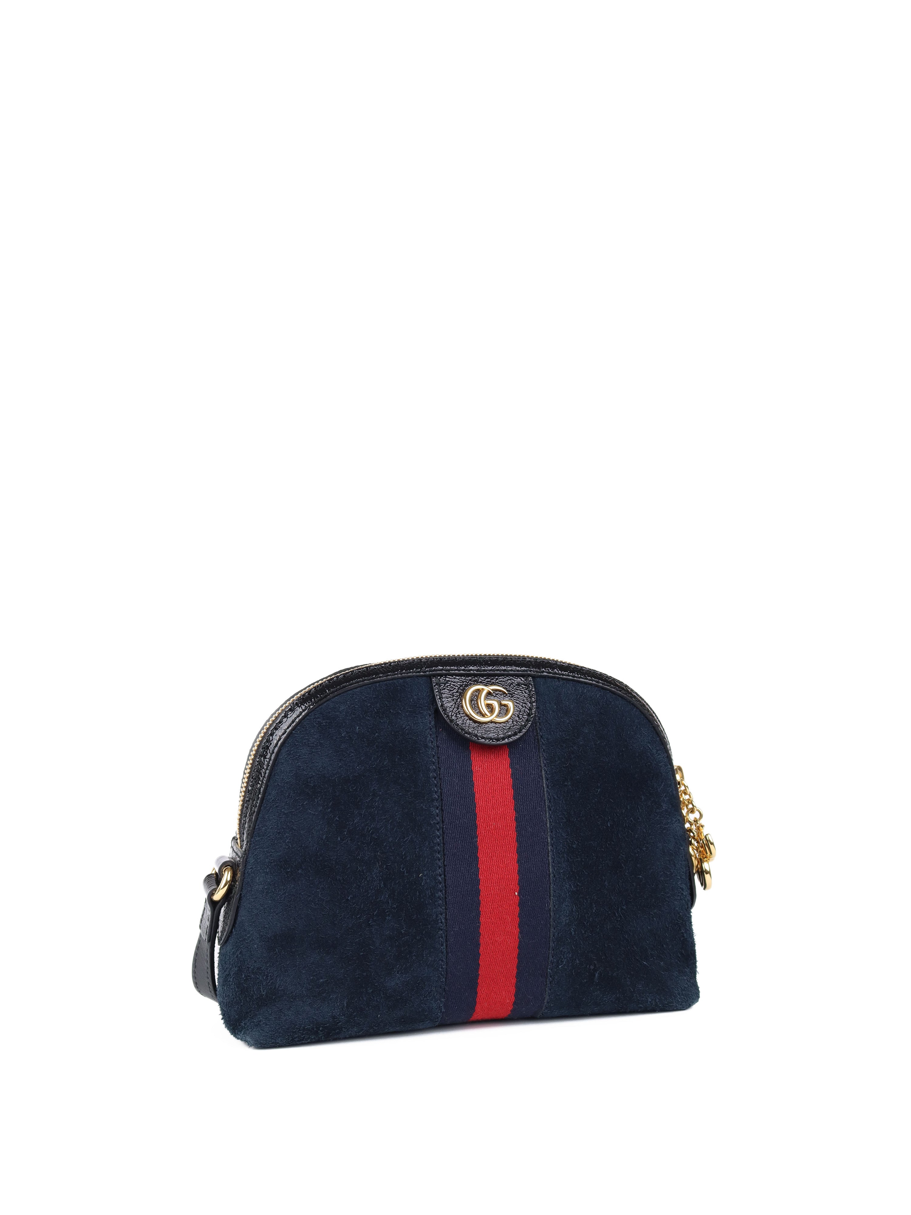 Gucci Navy Suede Ophidia Shoulder Bag