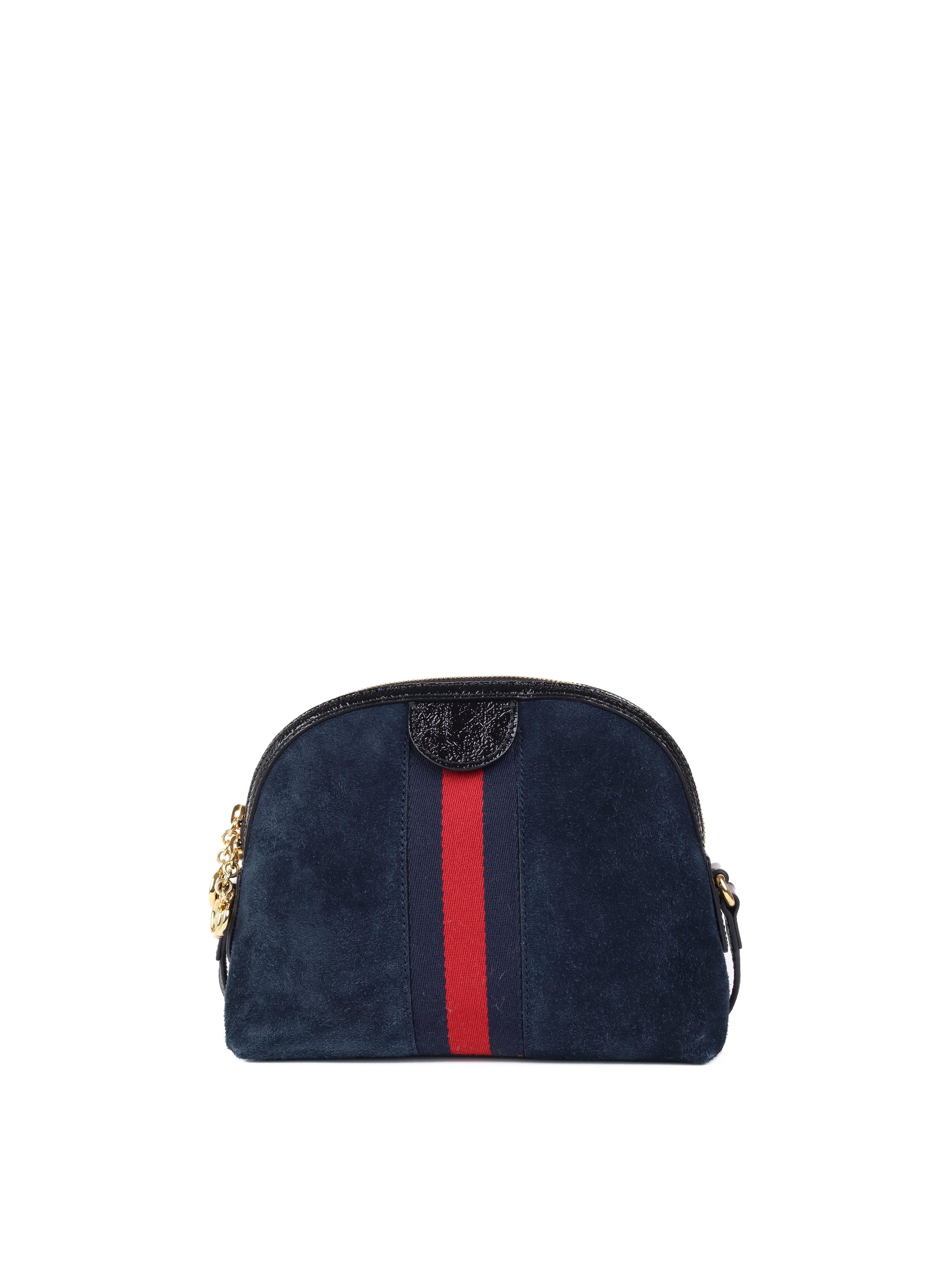 Gucci Navy Suede Ophidia Shoulder Bag