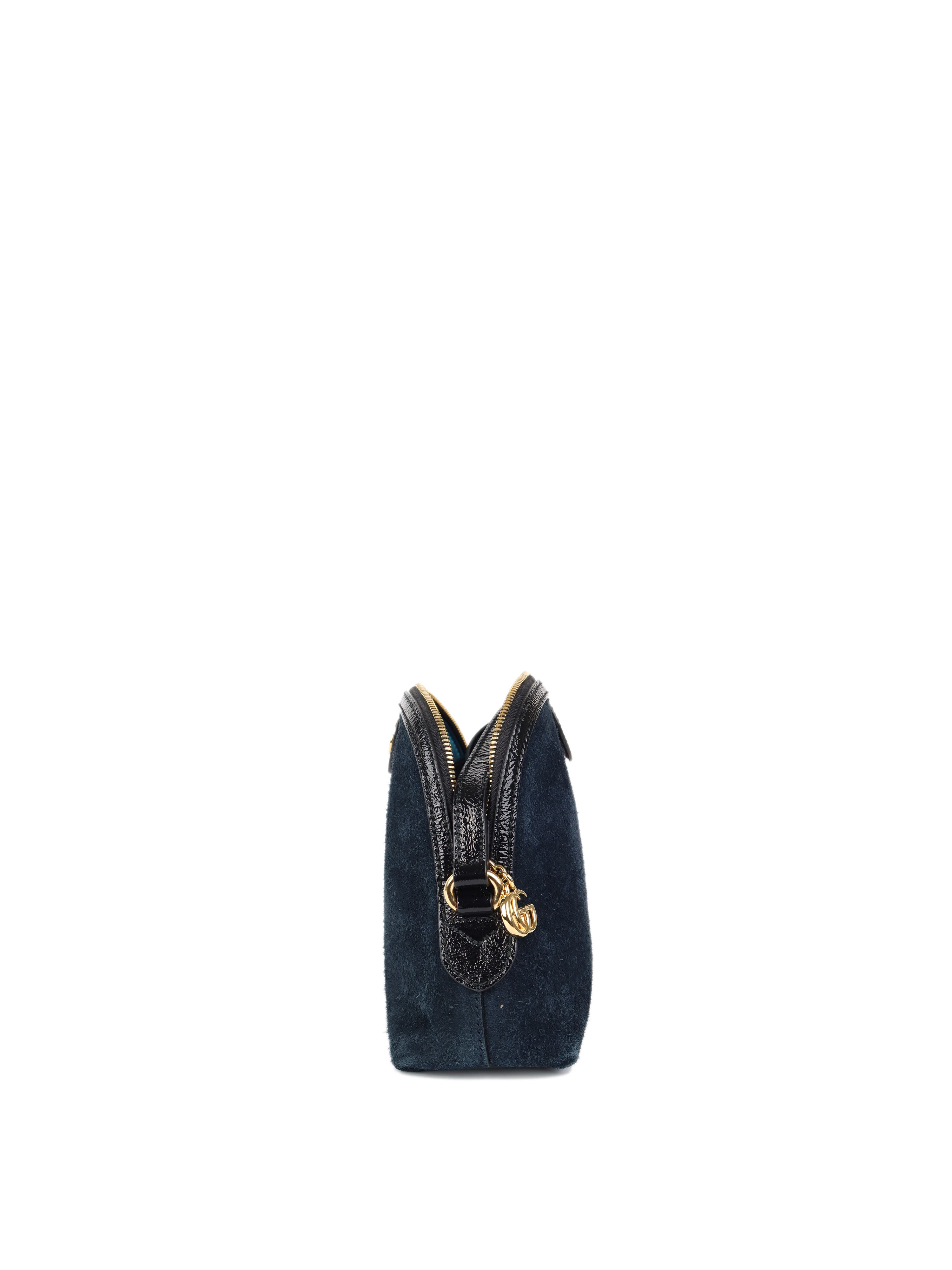 Gucci Navy Suede Ophidia Shoulder Bag