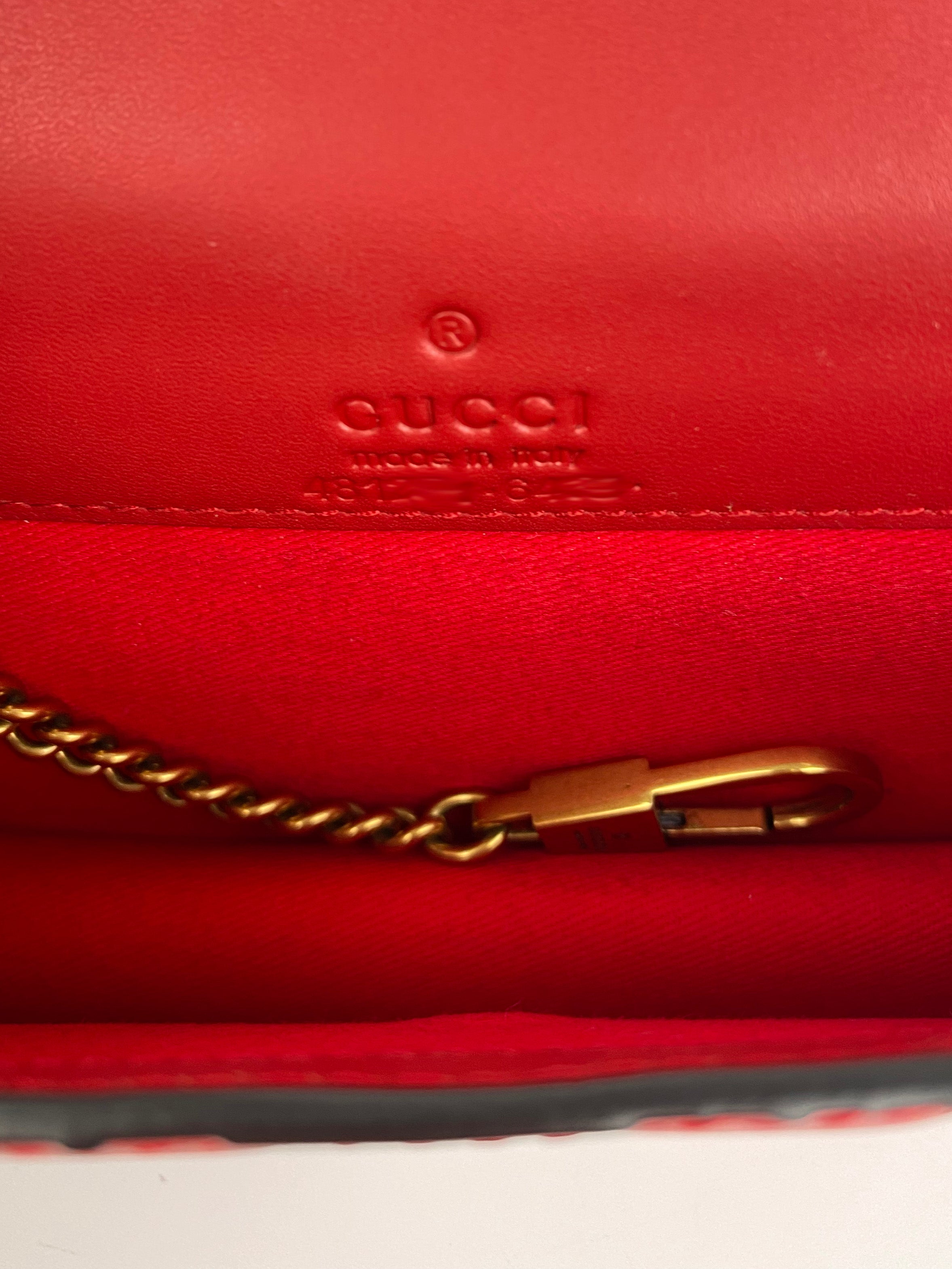 Gucci Red Mini Cherries Supreme Bag