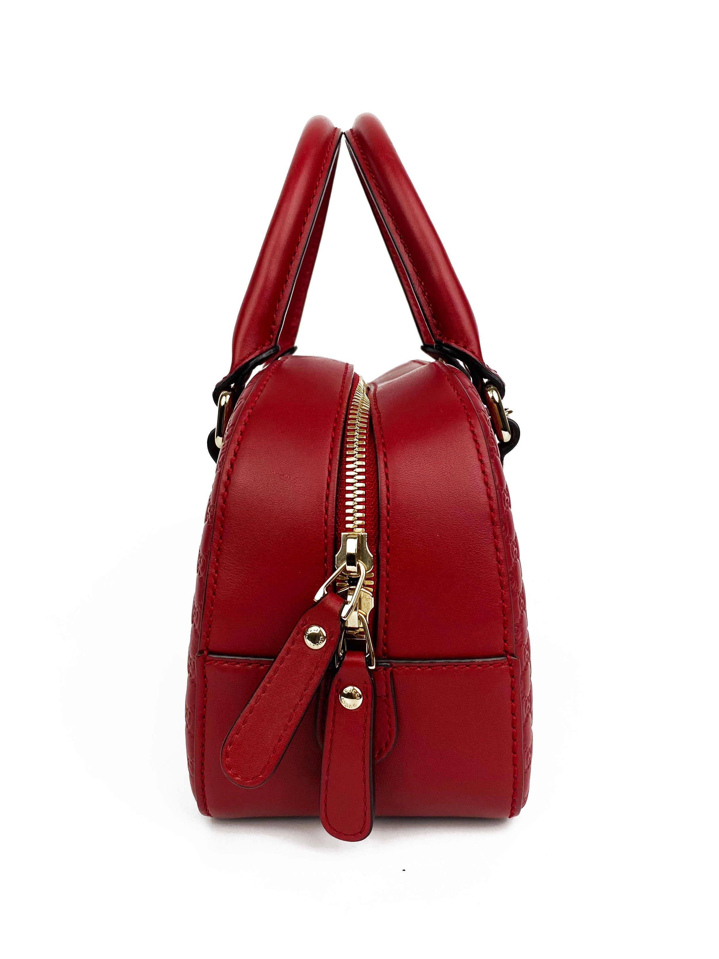 Gucci Red Small Guccissima Shoulder Bag