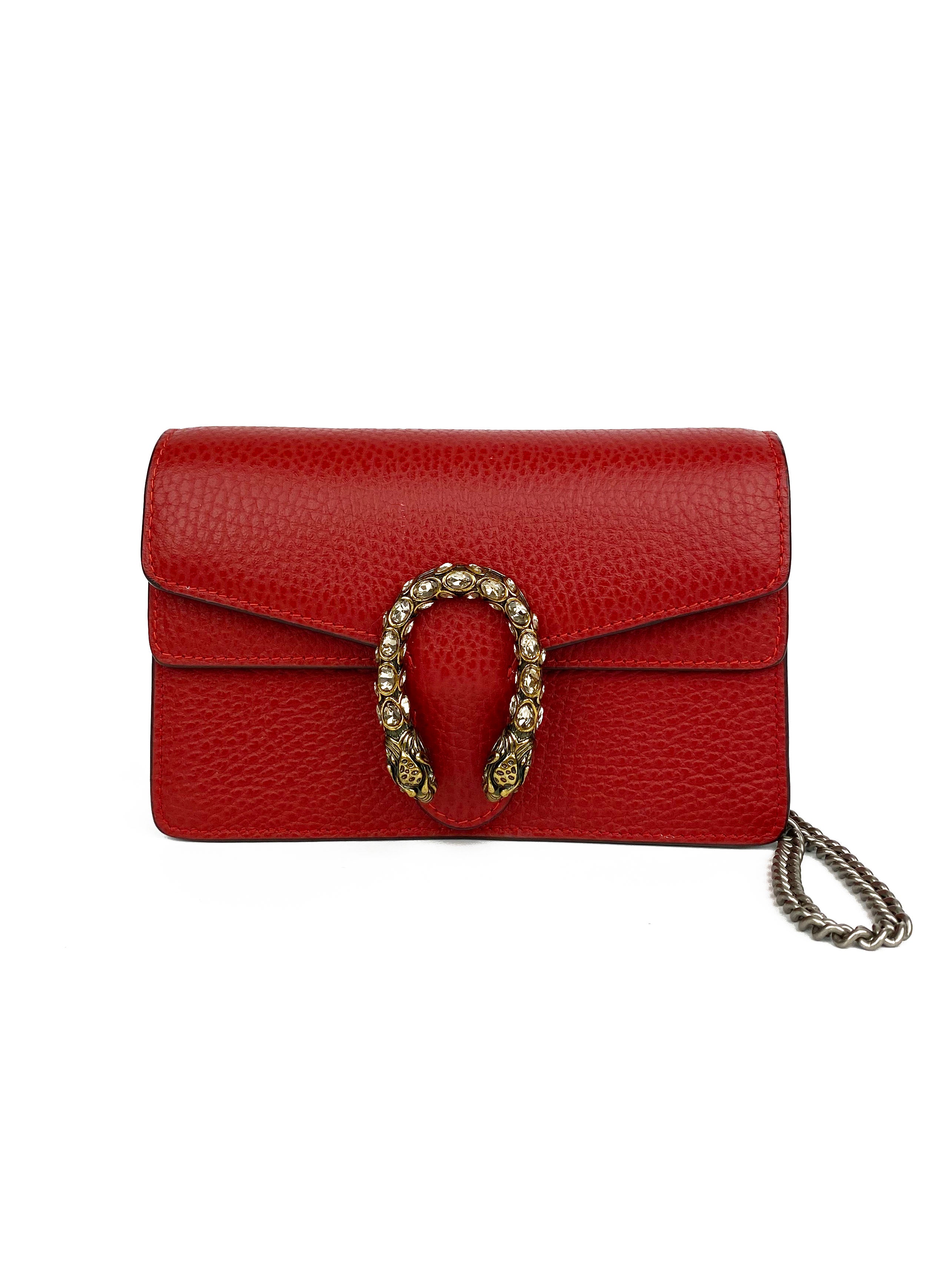 Gucci Red Super Mini Dionysus Bag