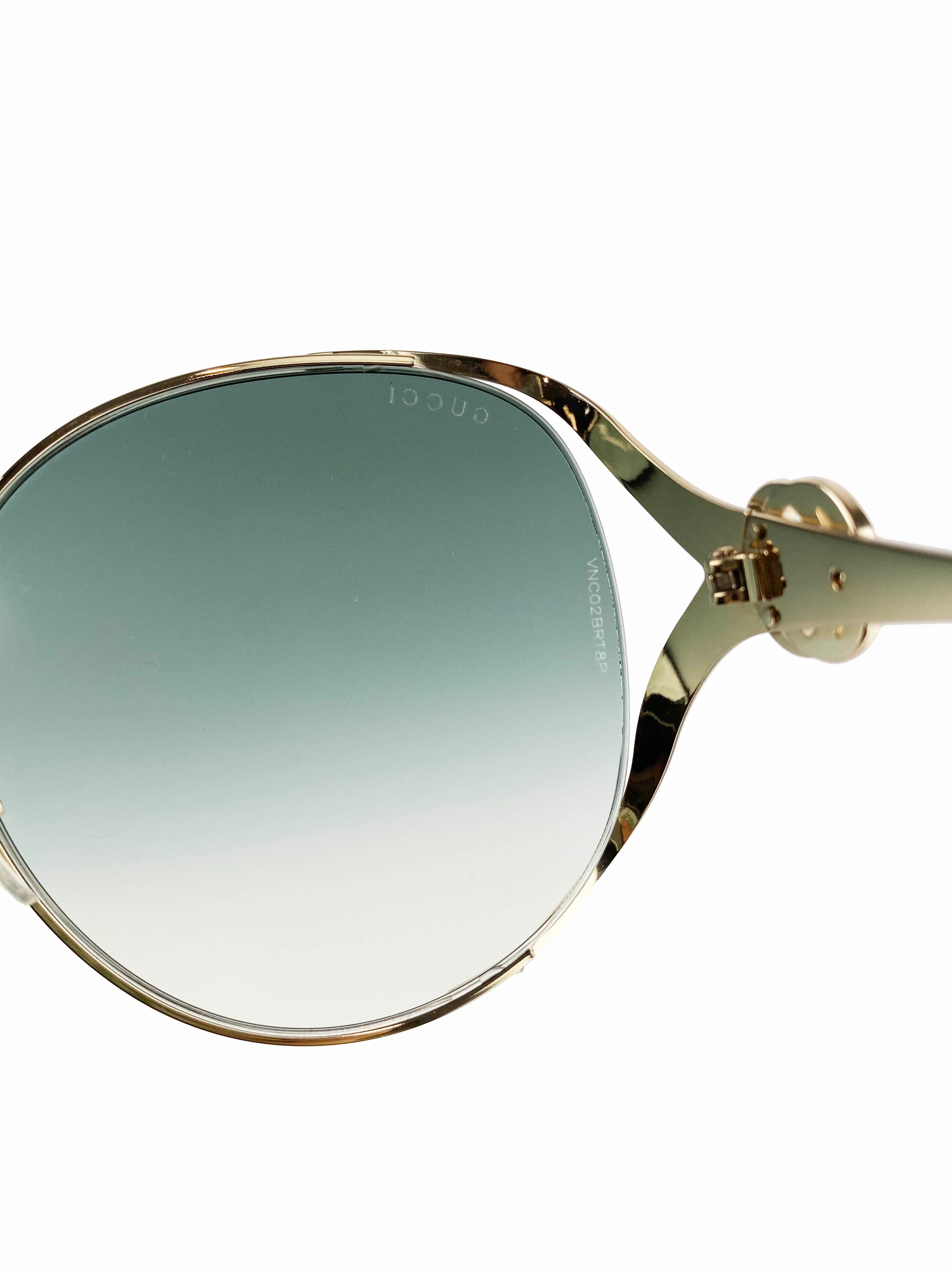 Gucci Round Metal Frame Sunglasses